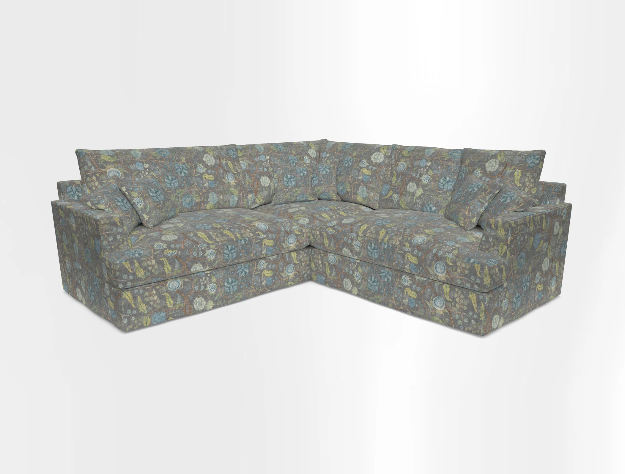 Slingsby Small Fitted Cover Corner Unit LHF & RHF in Two Tone Plain Biscuit.  Loose cover version available