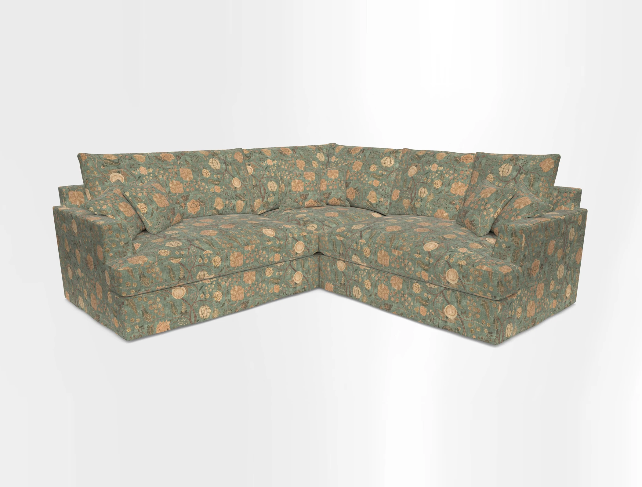 Slingsby Small Fitted Cover Corner Unit LHF & RHF in Two Tone Plain Biscuit.  Loose cover version available