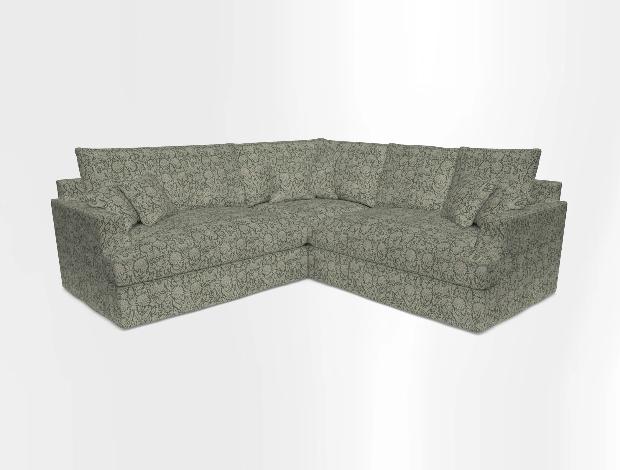 Slingsby Small Fitted Cover Corner Unit LHF & RHF in Two Tone Plain Biscuit.  Loose cover version available