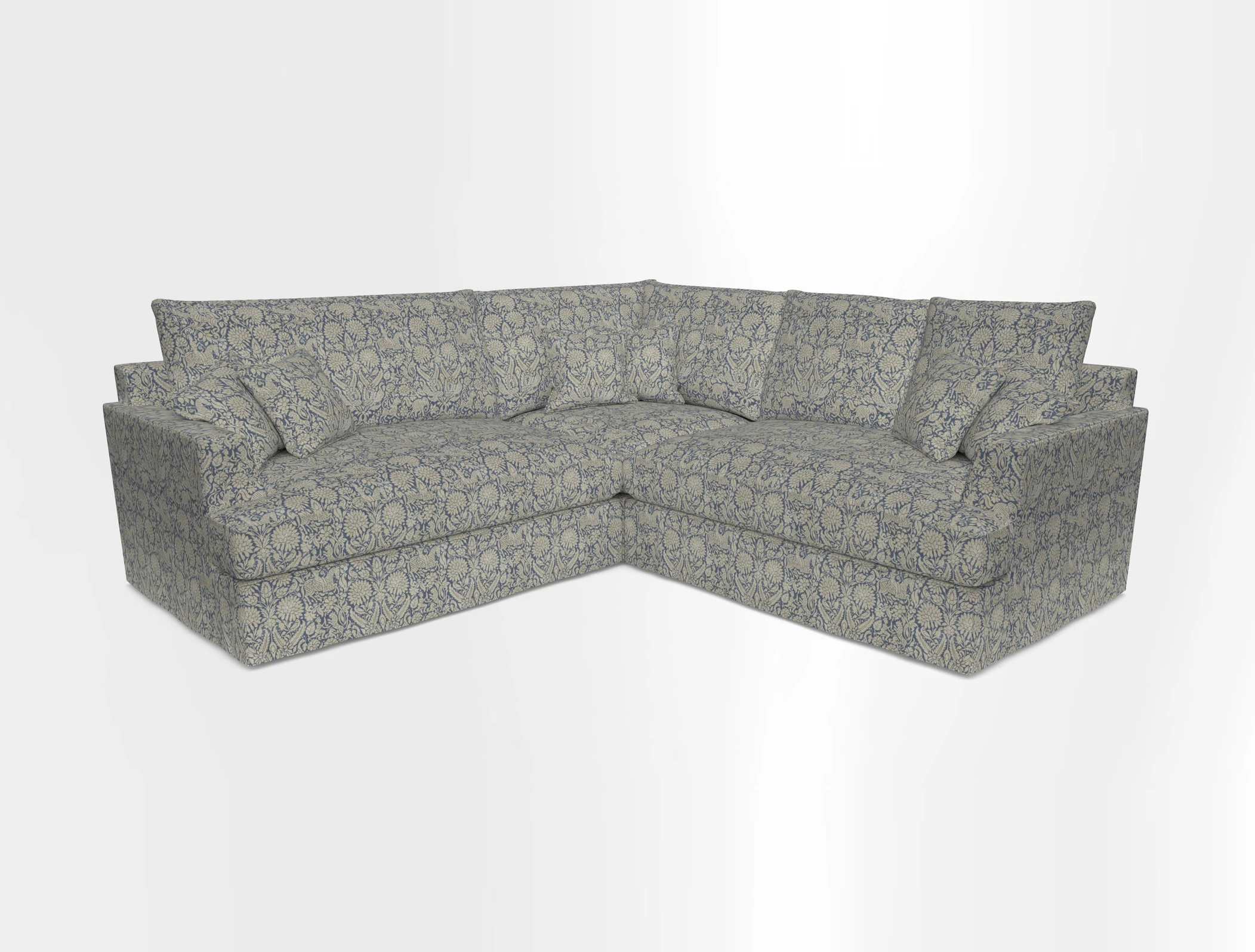 Slingsby Small Fitted Cover Corner Unit LHF & RHF in Two Tone Plain Biscuit.  Loose cover version available