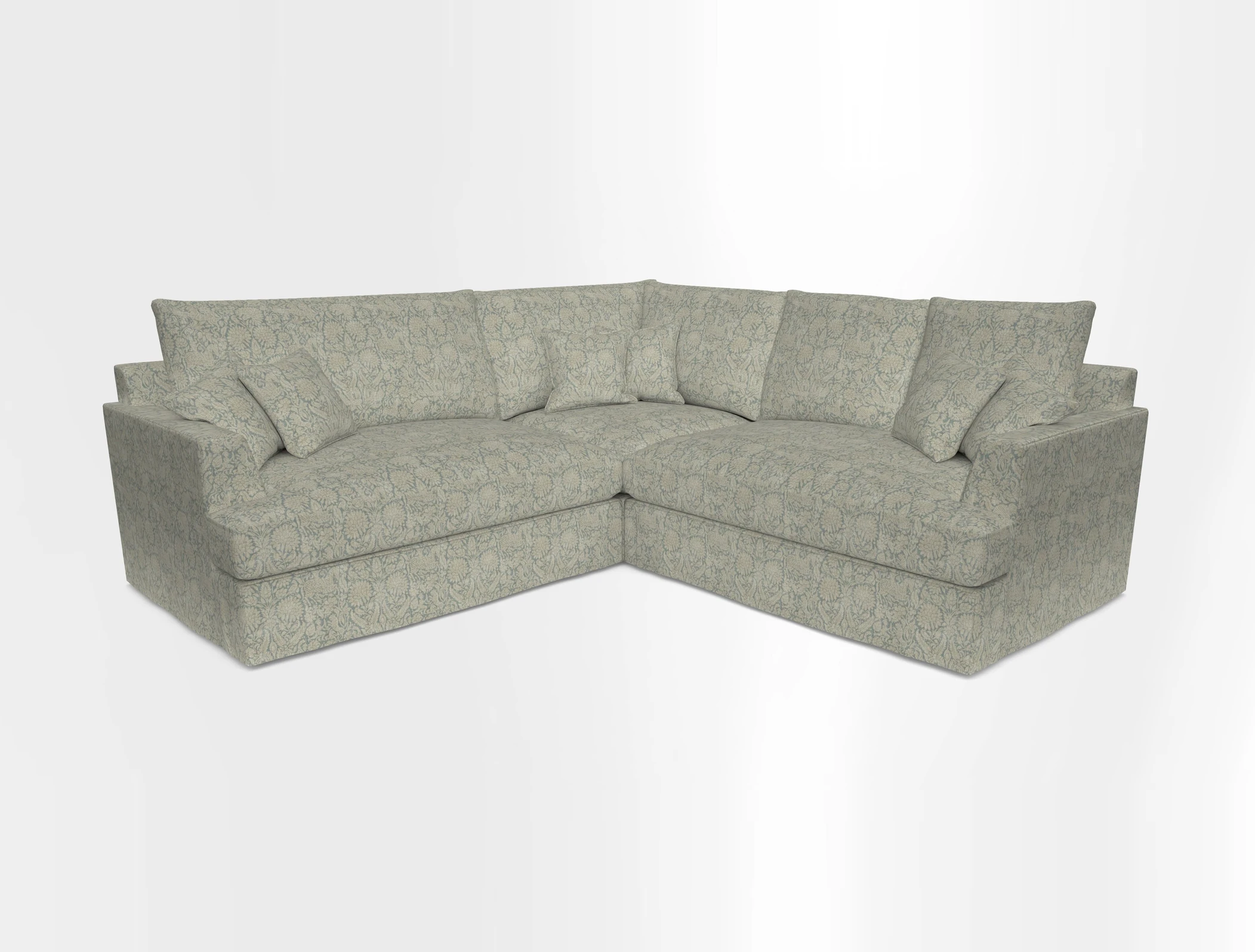 Slingsby Small Fitted Cover Corner Unit LHF & RHF in Two Tone Plain Biscuit.  Loose cover version available