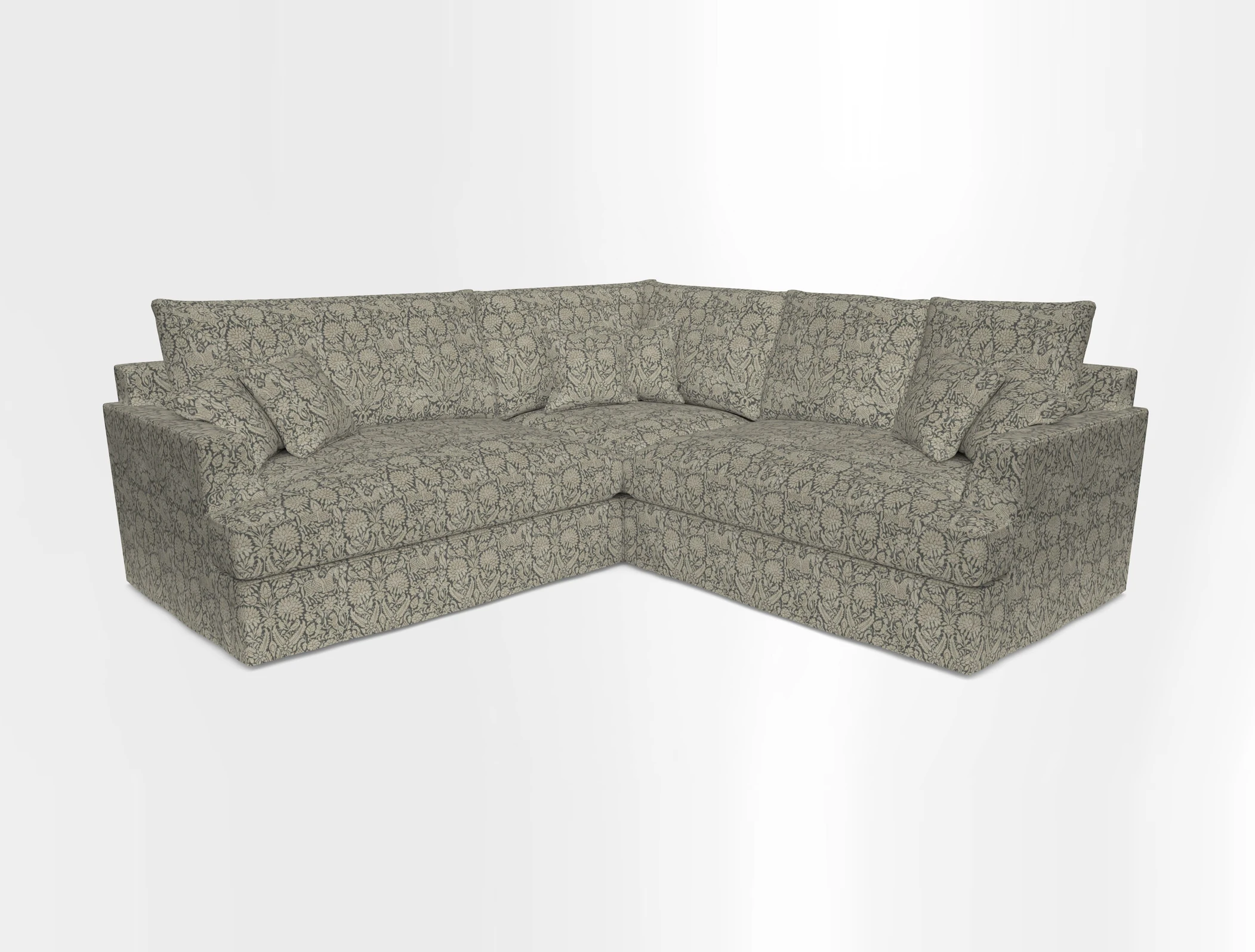 Slingsby Small Fitted Cover Corner Unit LHF & RHF in Two Tone Plain Biscuit.  Loose cover version available