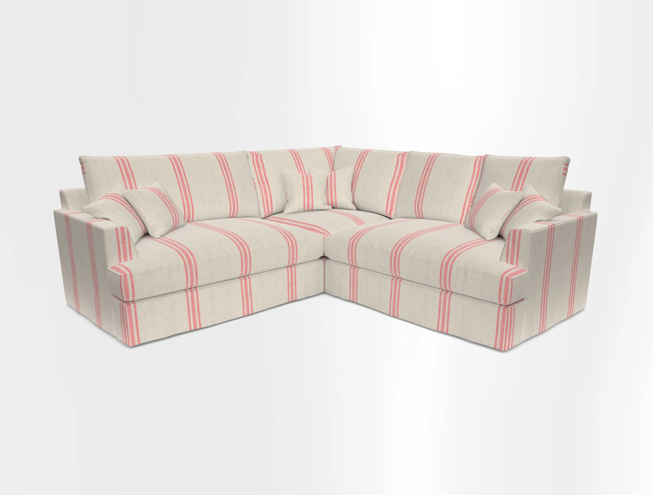 Slingsby Small Fitted Cover Corner Unit LHF & RHF in Two Tone Plain Biscuit.  Loose cover version available