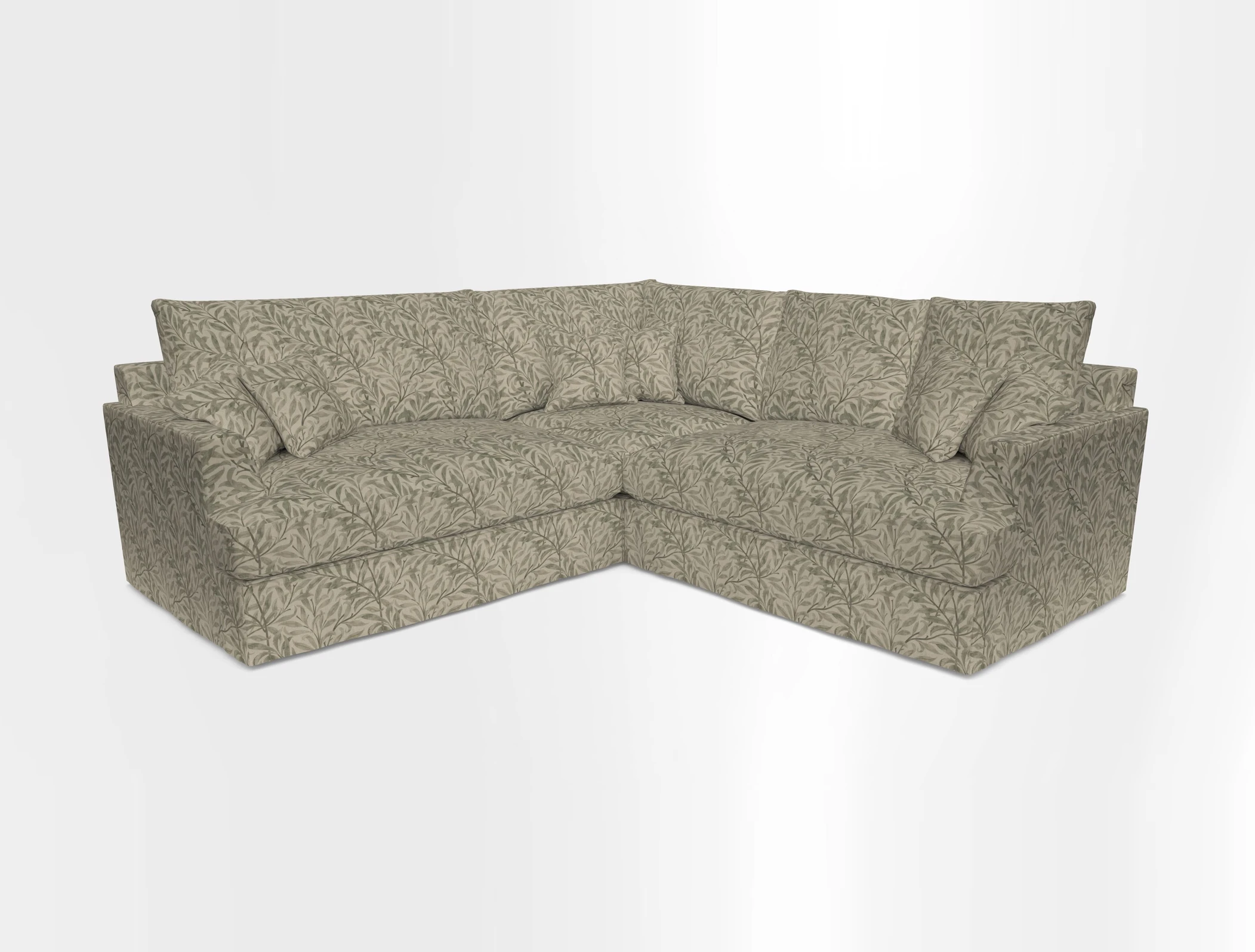 Slingsby Small Fitted Cover Corner Unit LHF & RHF in Two Tone Plain Biscuit.  Loose cover version available