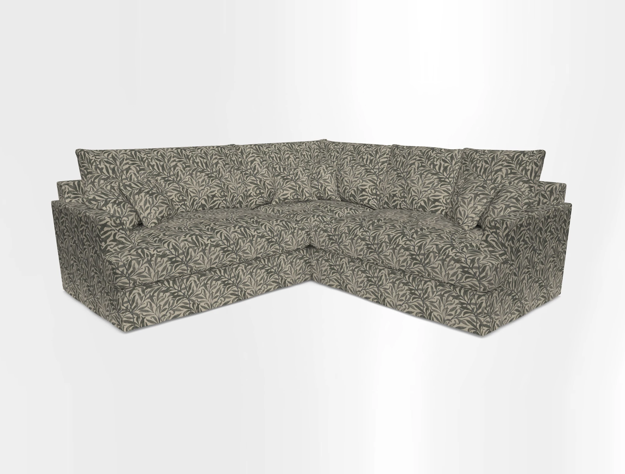 Slingsby Small Fitted Cover Corner Unit LHF & RHF in Two Tone Plain Biscuit.  Loose cover version available