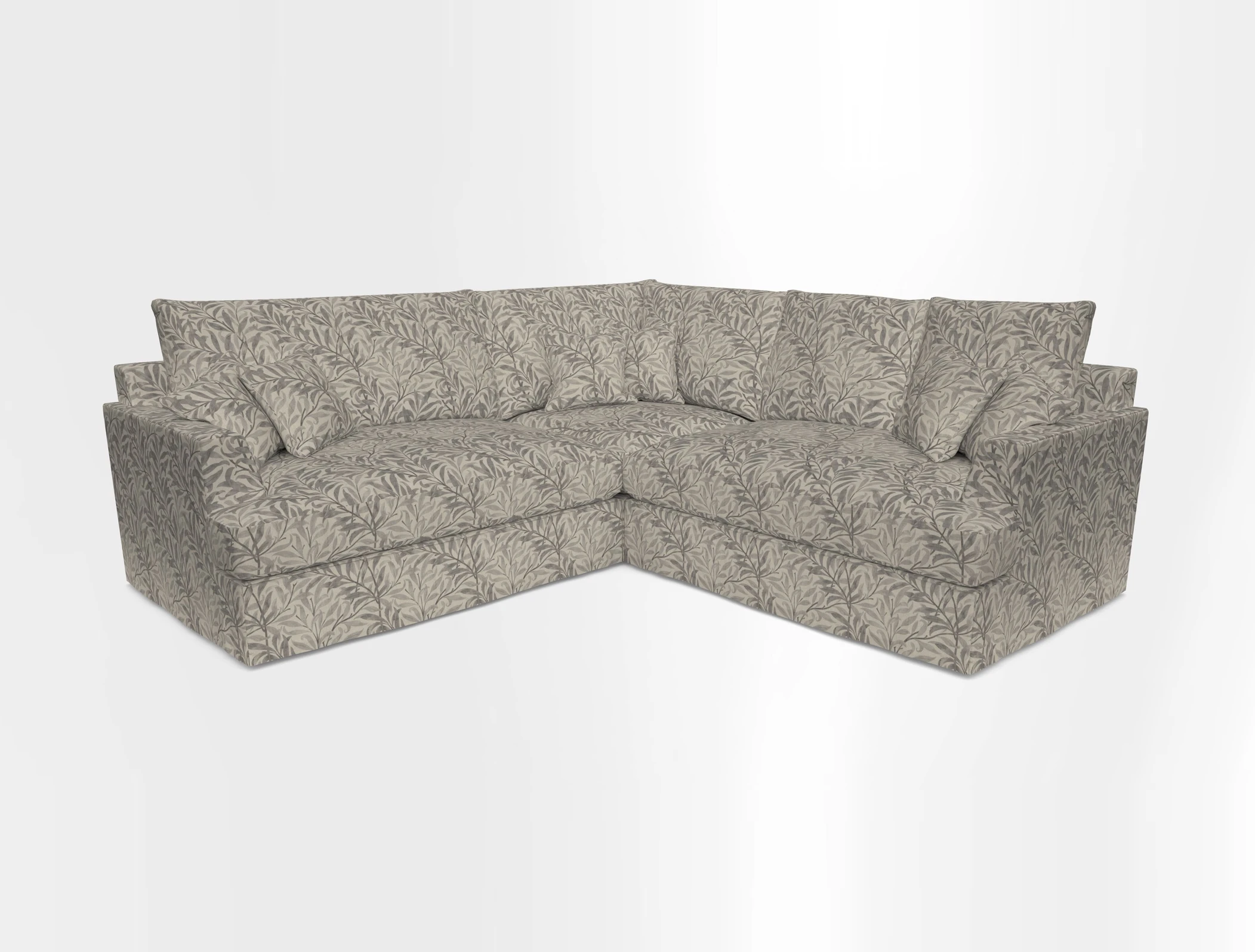 Slingsby Small Fitted Cover Corner Unit LHF & RHF in Two Tone Plain Biscuit.  Loose cover version available