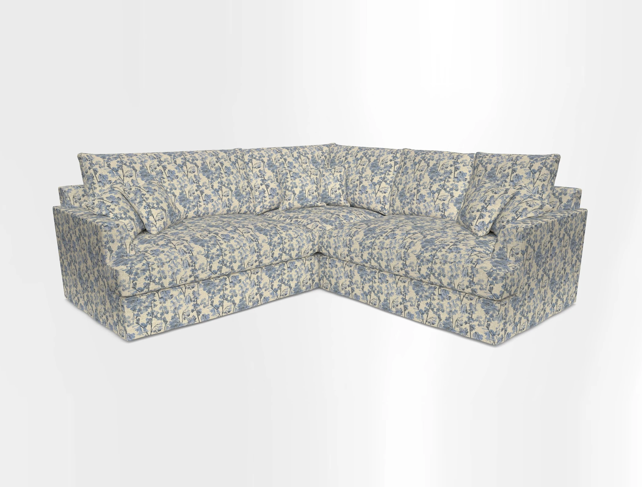 Slingsby Small Fitted Cover Corner Unit LHF & RHF in Two Tone Plain Biscuit.  Loose cover version available