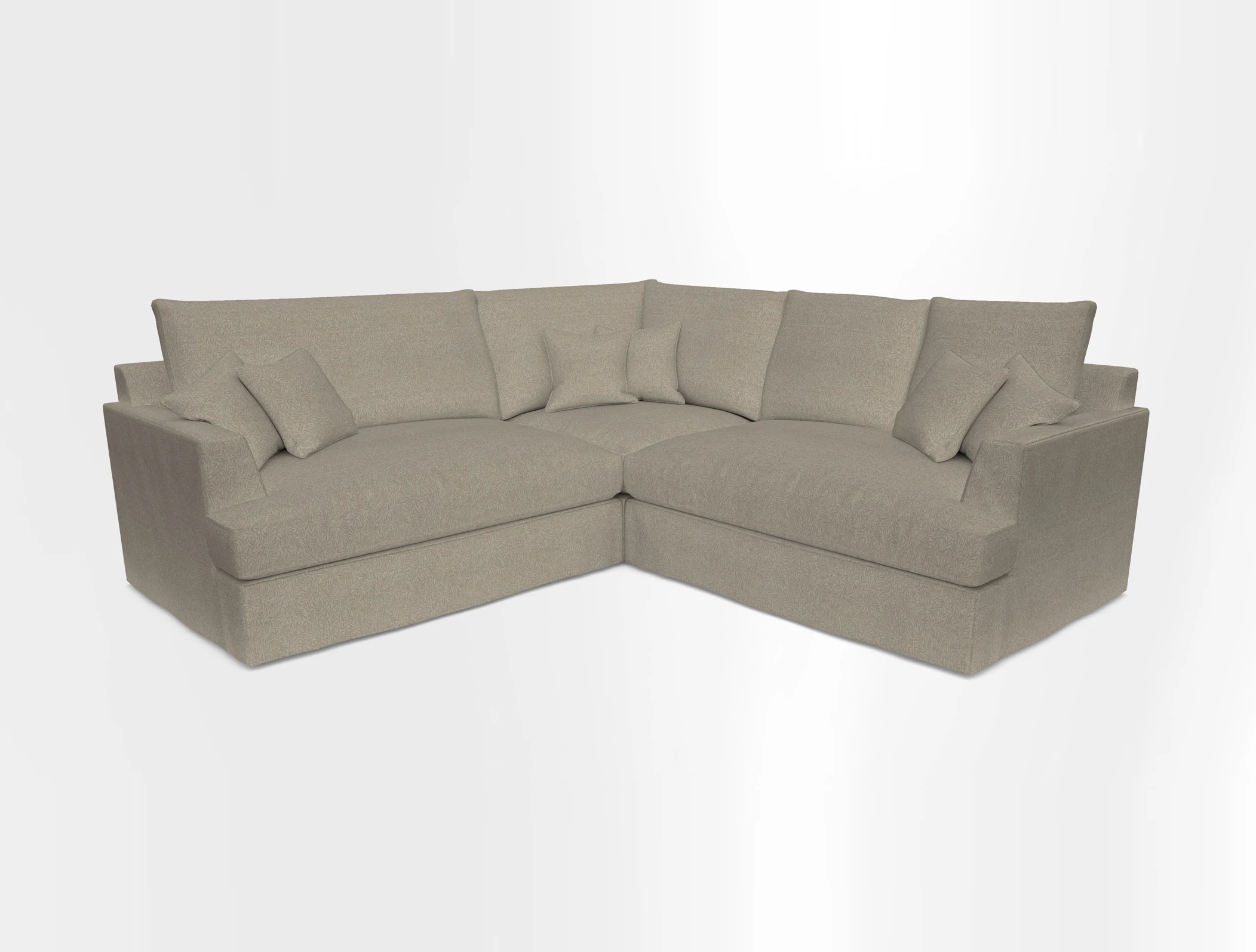 Slingsby Small Fitted Cover Corner Unit LHF & RHF in Two Tone Plain Biscuit.  Loose cover version available