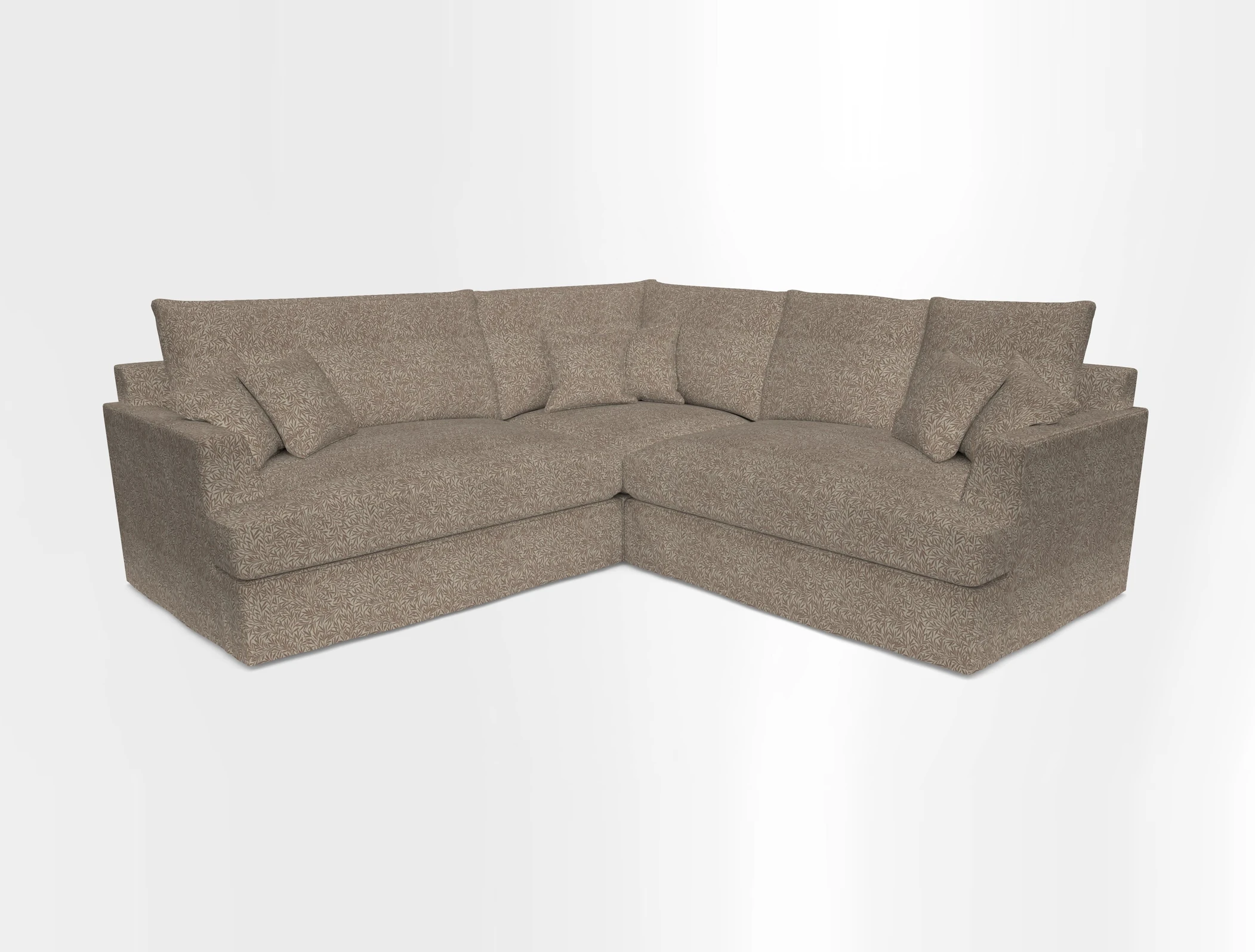 Slingsby Small Fitted Cover Corner Unit LHF & RHF in Two Tone Plain Biscuit.  Loose cover version available