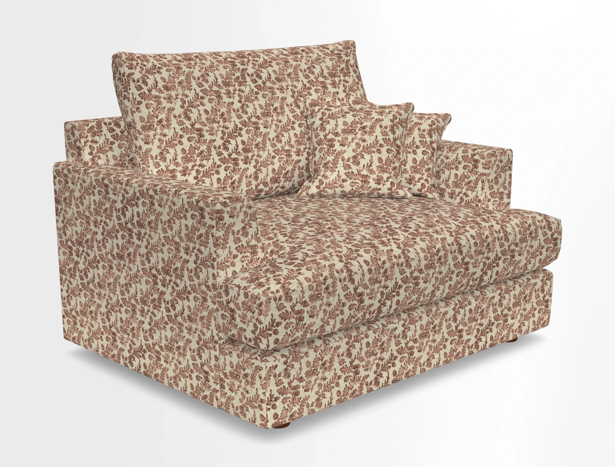Slingsby Snuggler Fitted Cover Sofa in Two Tone Plain Biscuit.  Loose cover version available