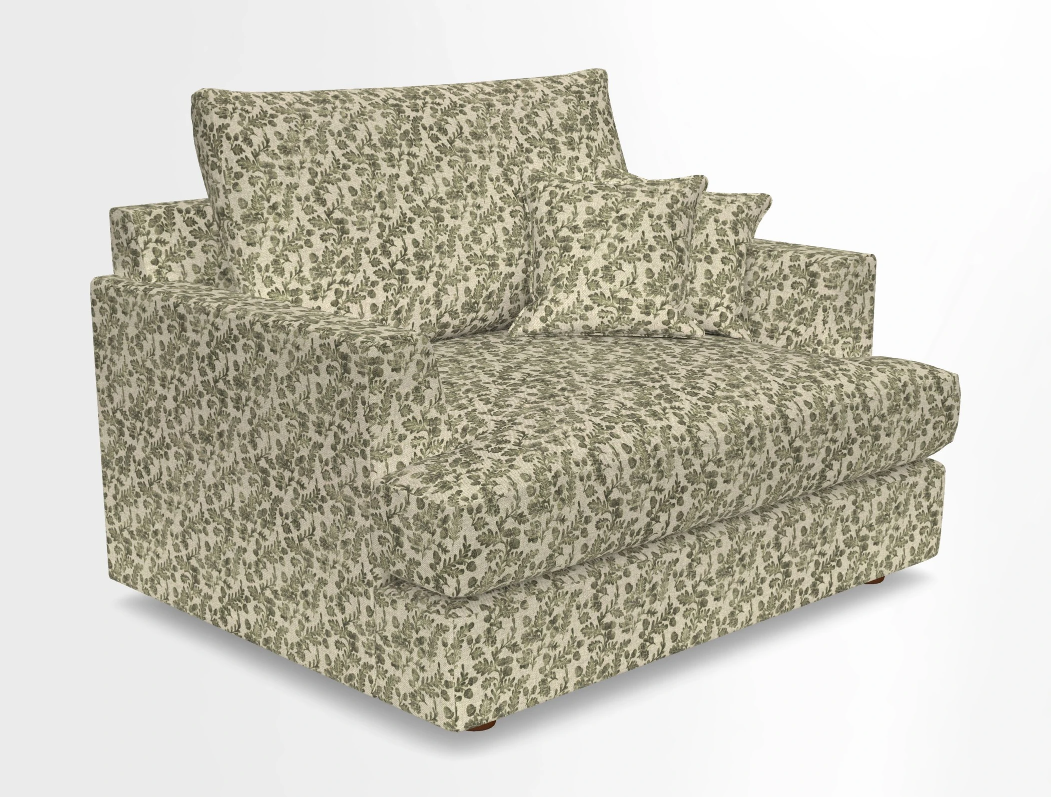 Slingsby Snuggler Fitted Cover Sofa in Two Tone Plain Biscuit.  Loose cover version available