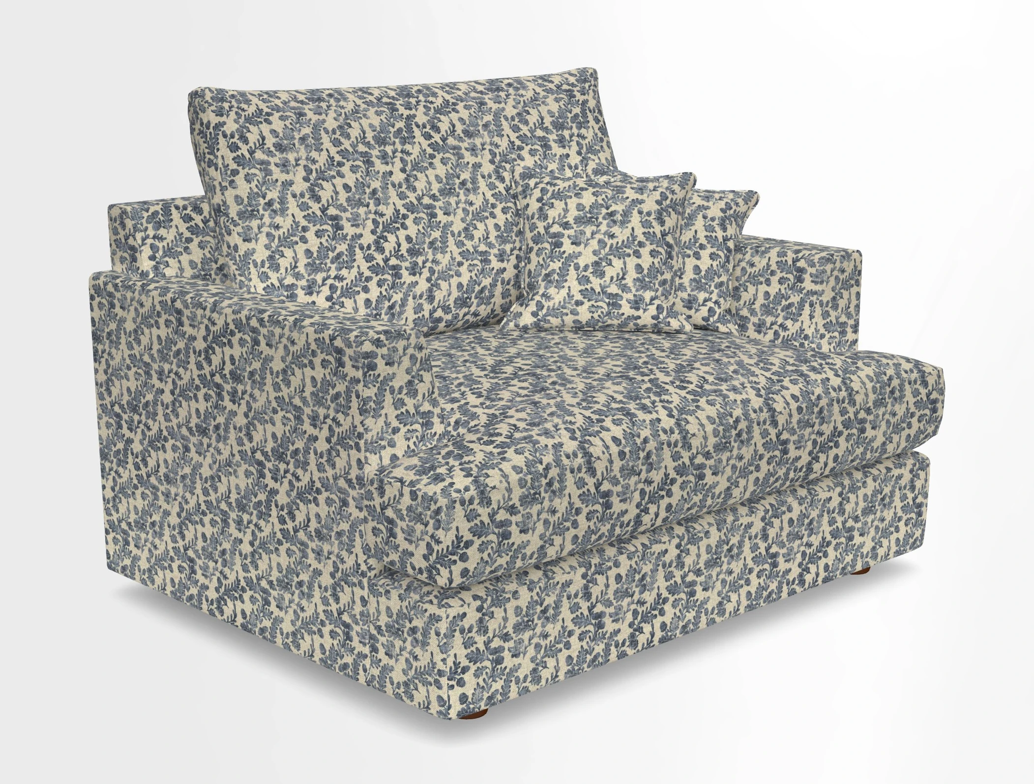 Slingsby Snuggler Fitted Cover Sofa in Two Tone Plain Biscuit.  Loose cover version available