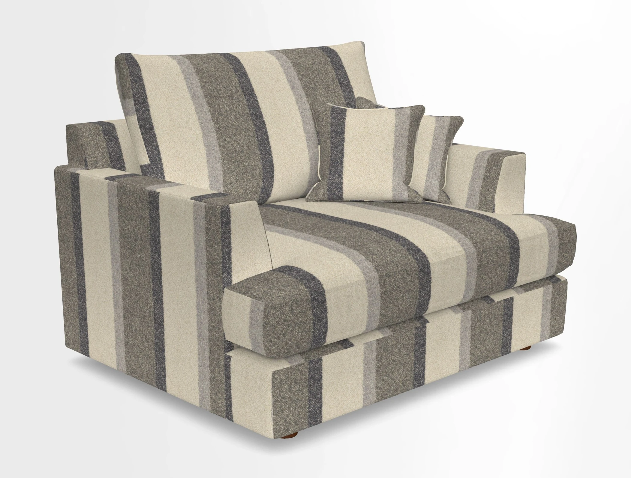Slingsby Snuggler Fitted Cover Sofa in Two Tone Plain Biscuit.  Loose cover version available