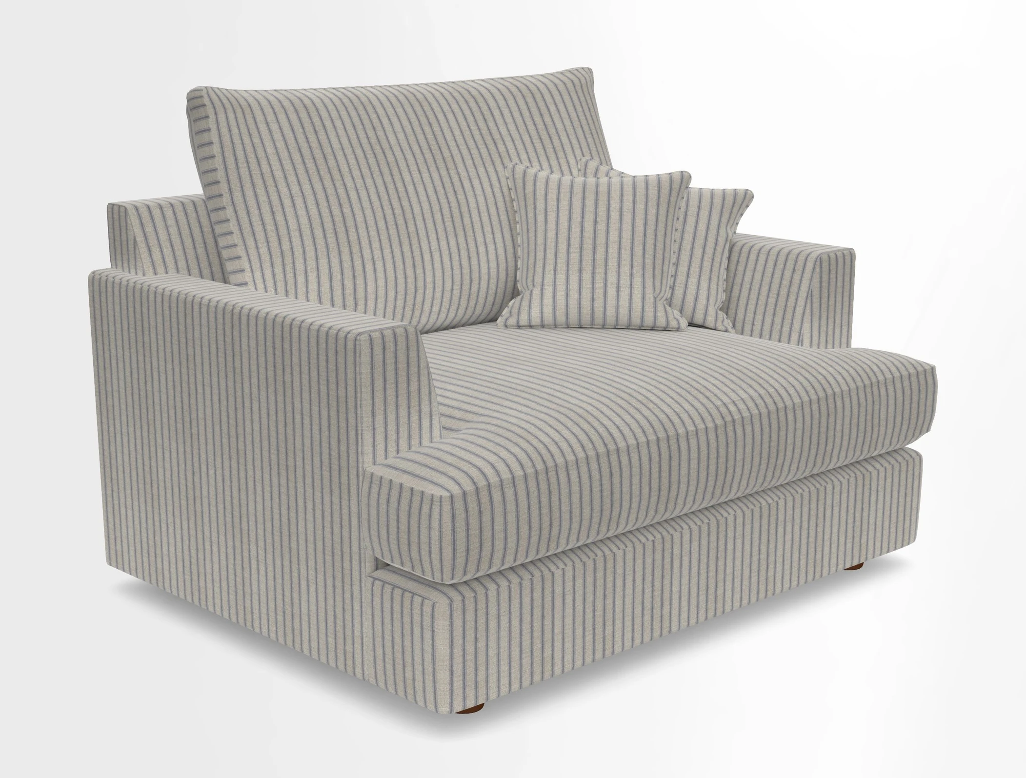Slingsby Snuggler Fitted Cover Sofa in Two Tone Plain Biscuit.  Loose cover version available