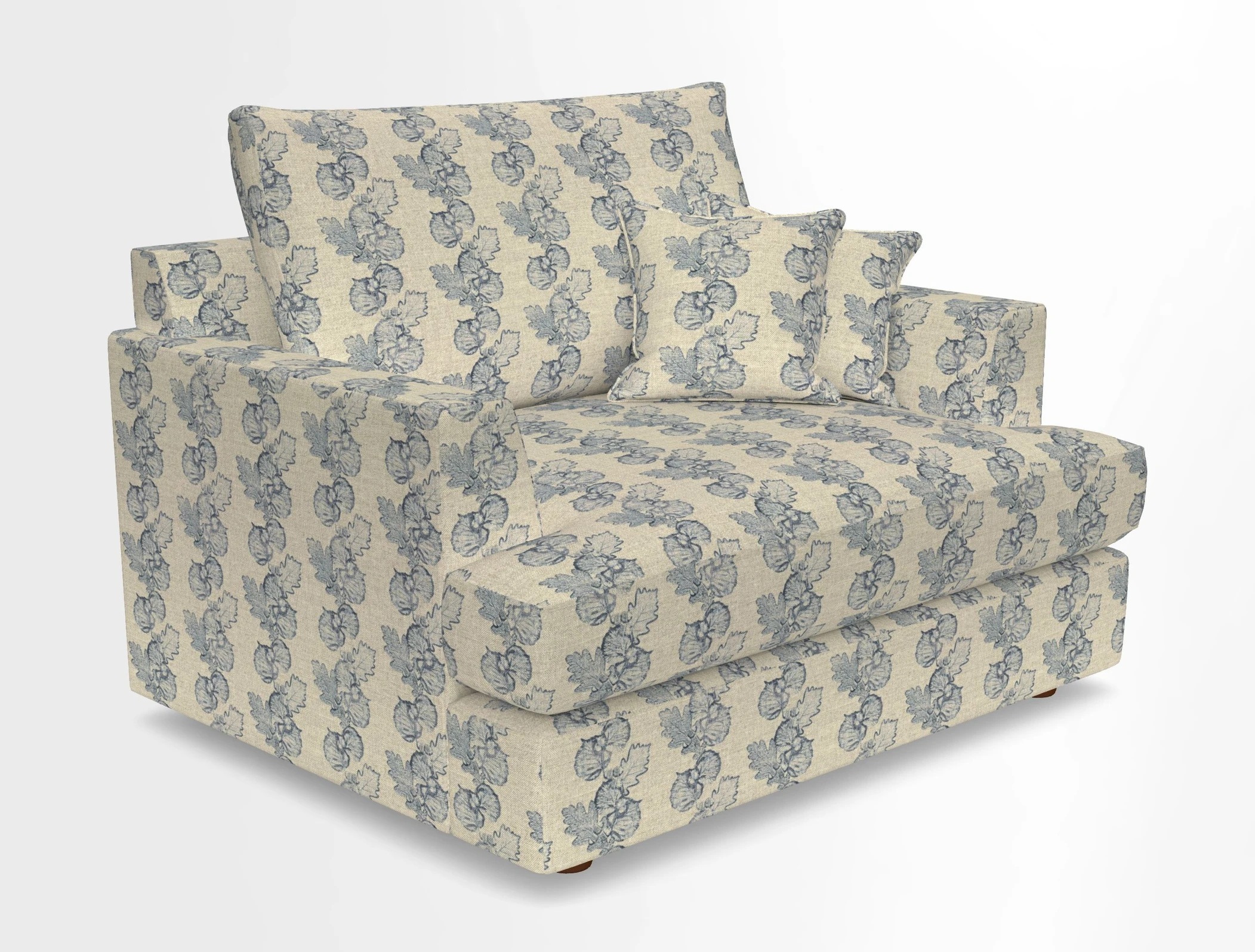 Slingsby Snuggler Fitted Cover Sofa in Two Tone Plain Biscuit.  Loose cover version available