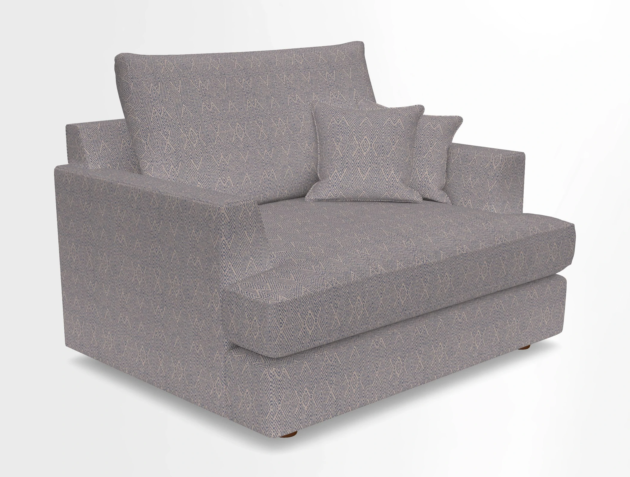 Slingsby Snuggler Fitted Cover Sofa in Two Tone Plain Biscuit.  Loose cover version available