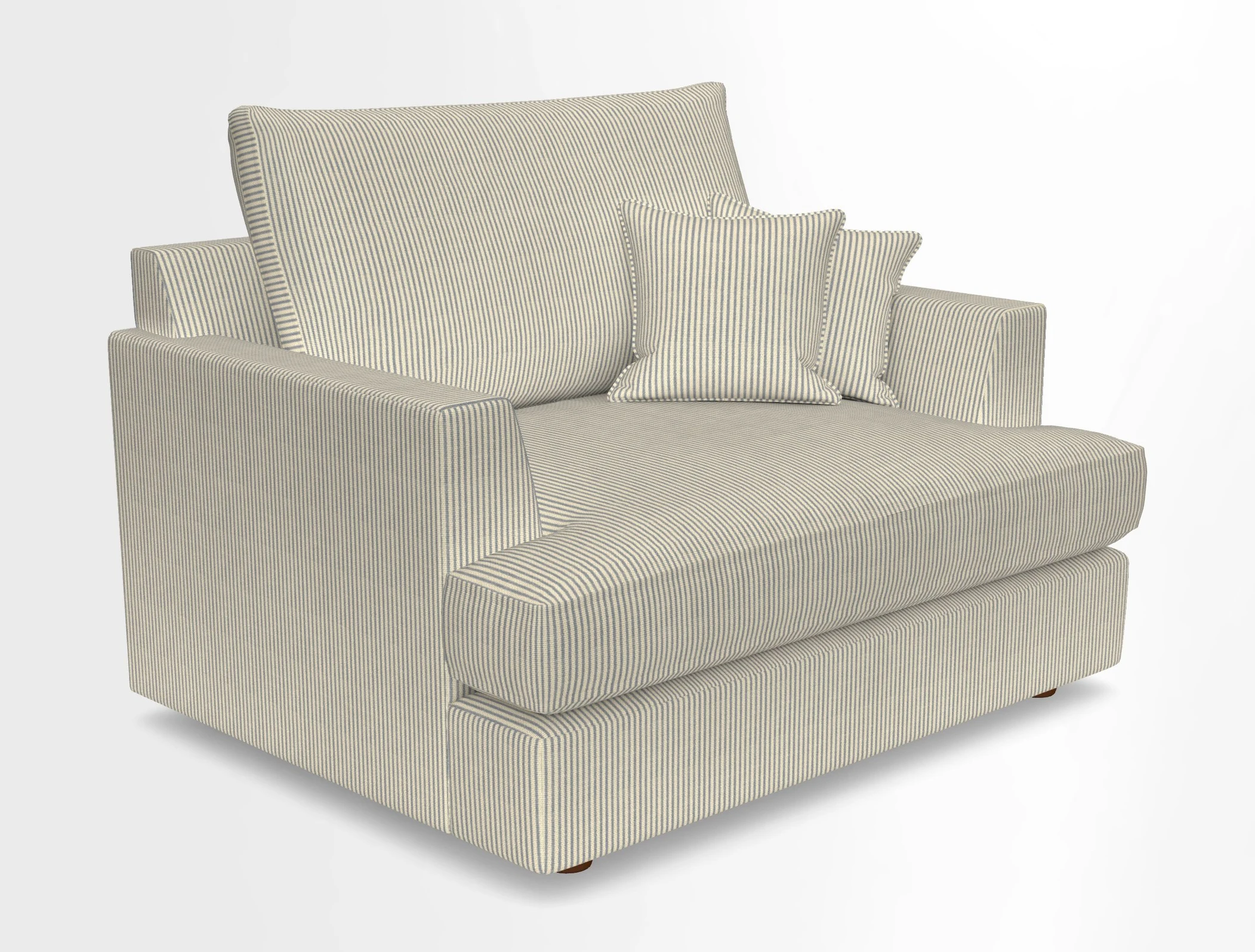 Slingsby Snuggler Fitted Cover Sofa in Two Tone Plain Biscuit.  Loose cover version available
