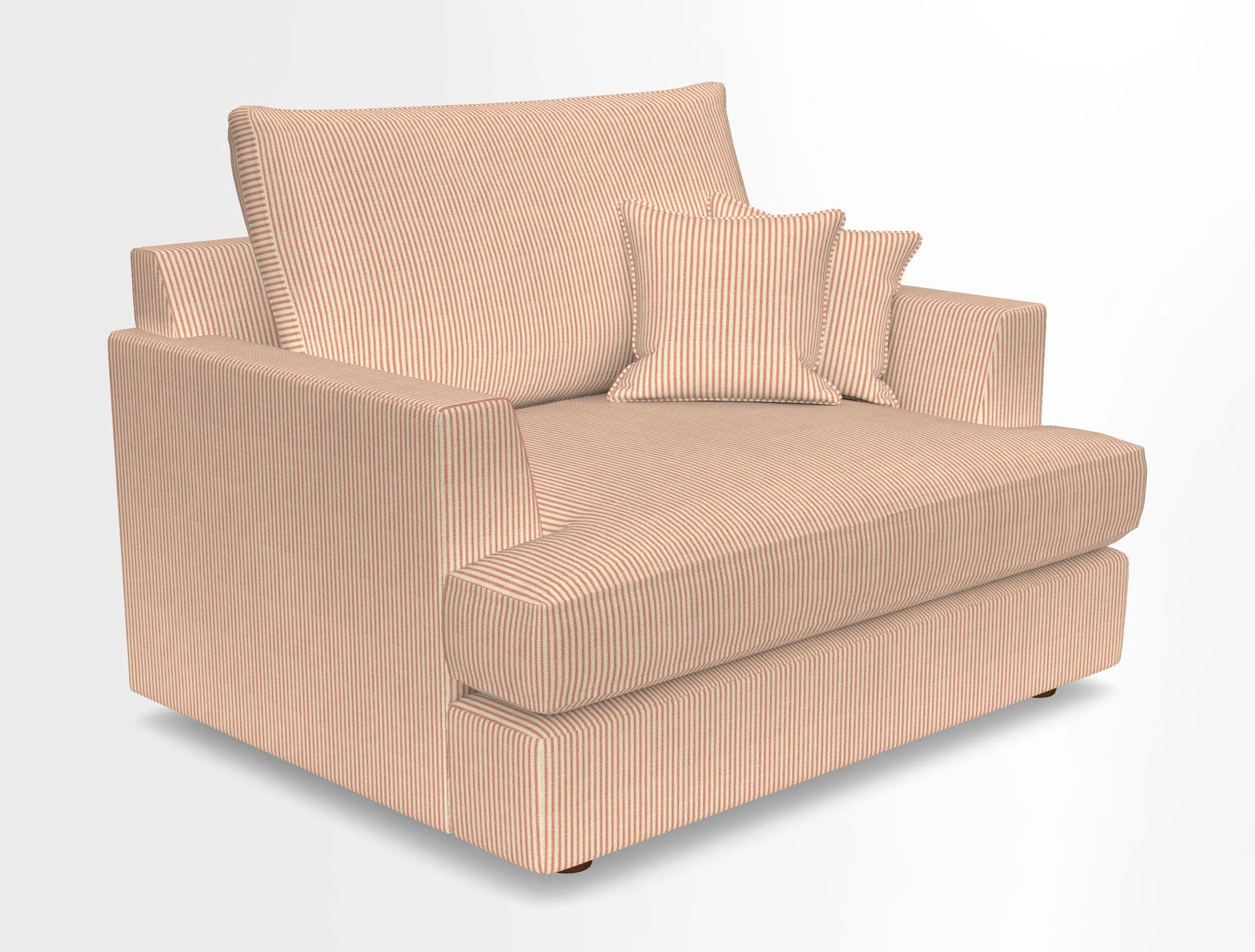 Slingsby Snuggler Fitted Cover Sofa in Two Tone Plain Biscuit.  Loose cover version available