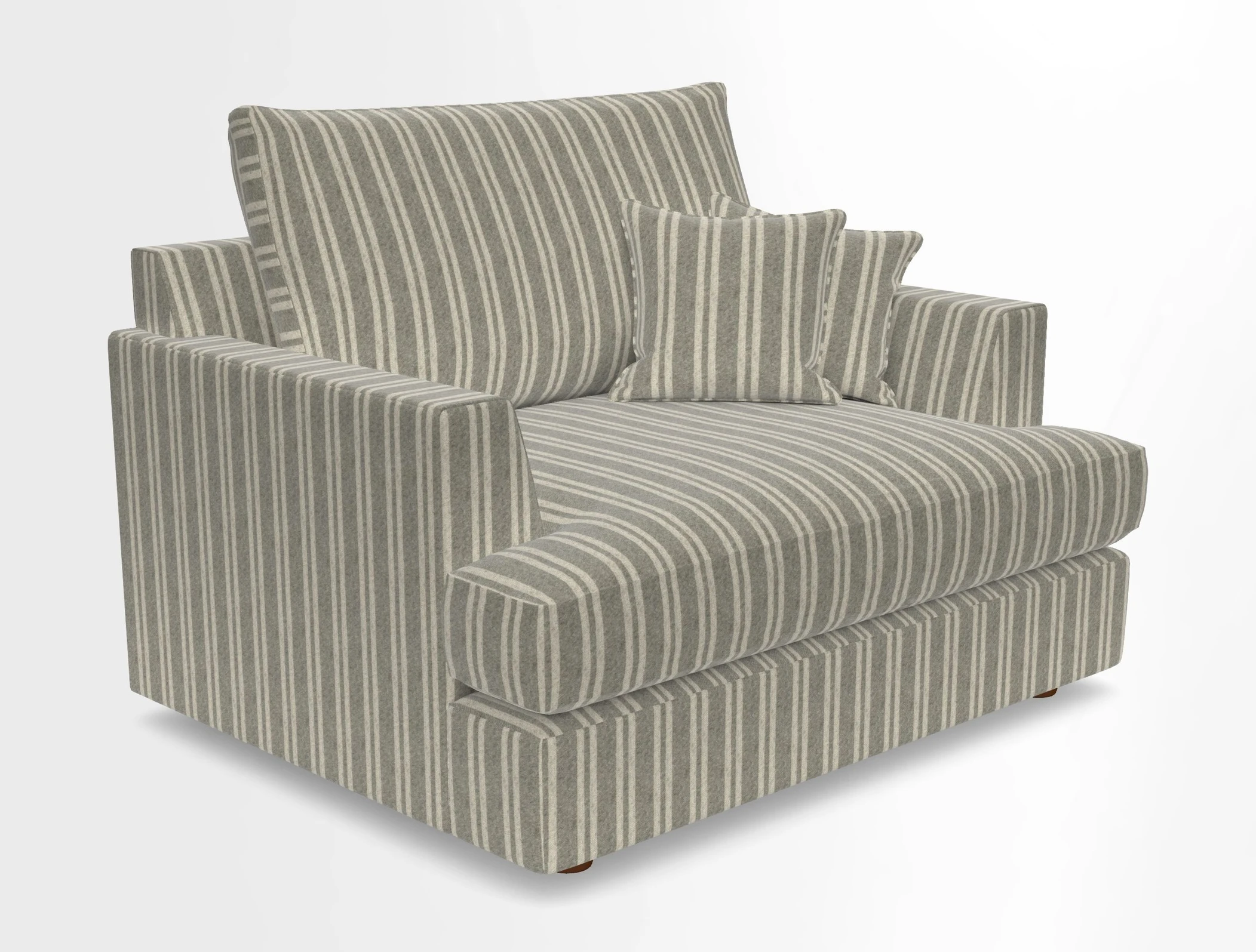 Slingsby Snuggler Fitted Cover Sofa in Two Tone Plain Biscuit.  Loose cover version available
