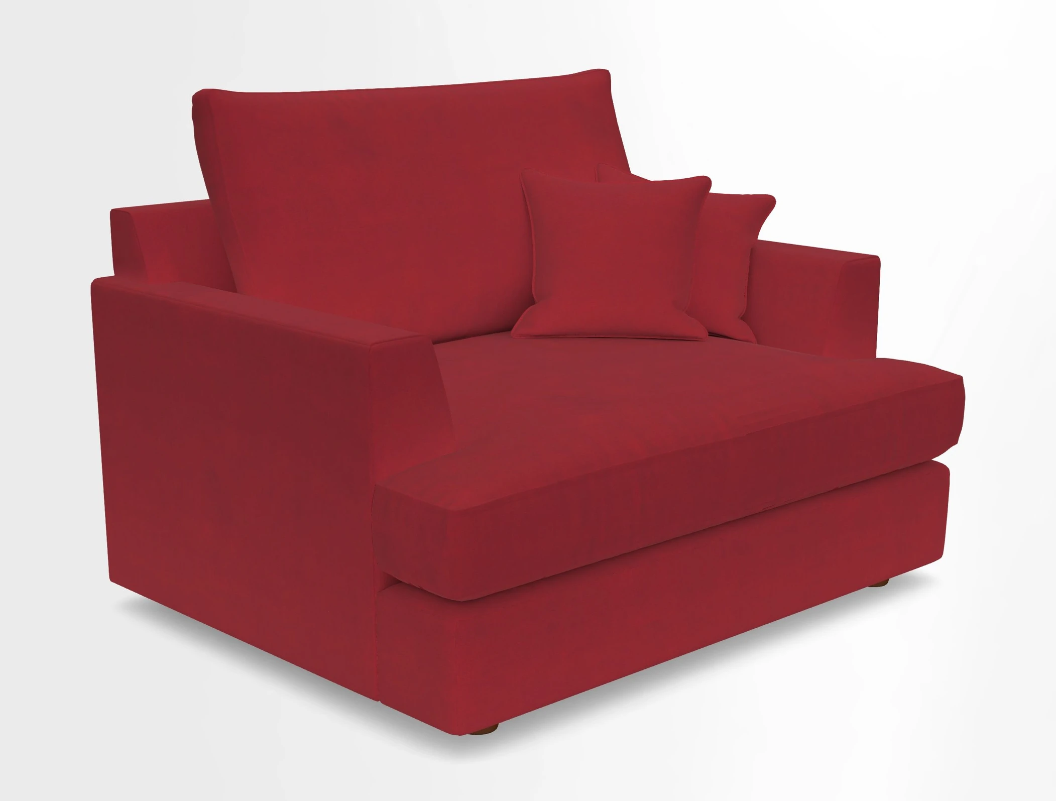 Slingsby Snuggler Fitted Cover Sofa in Two Tone Plain Biscuit.  Loose cover version available