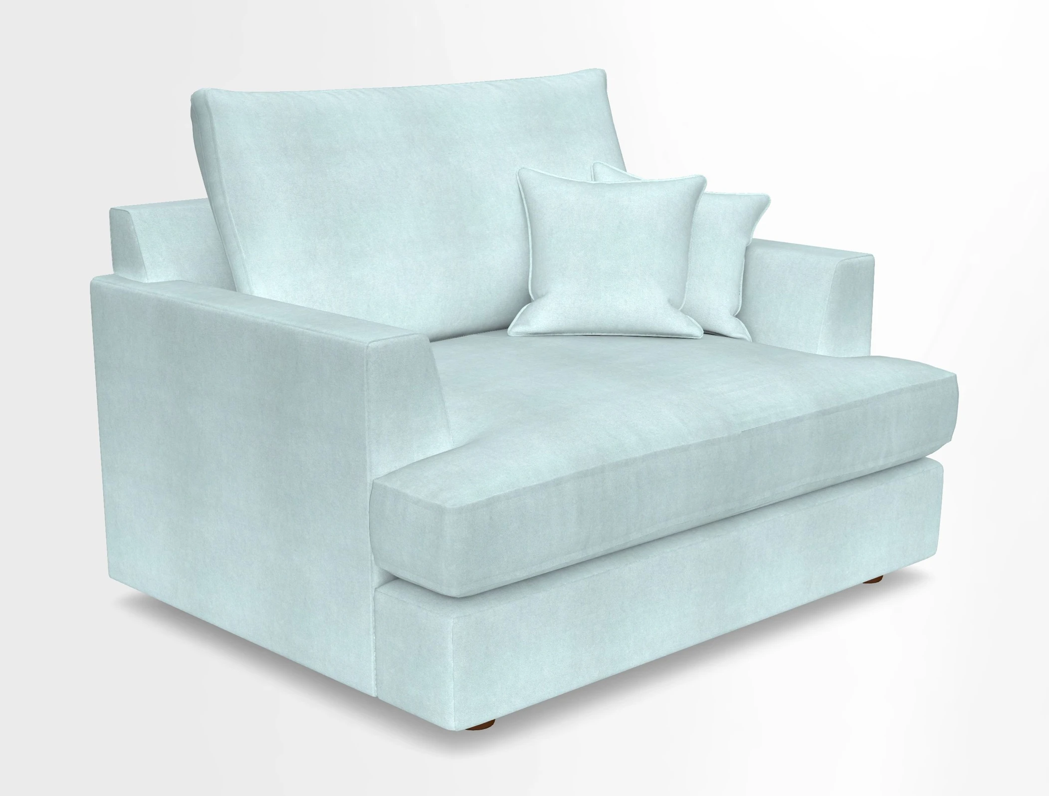 Slingsby Snuggler Fitted Cover Sofa in Two Tone Plain Biscuit.  Loose cover version available