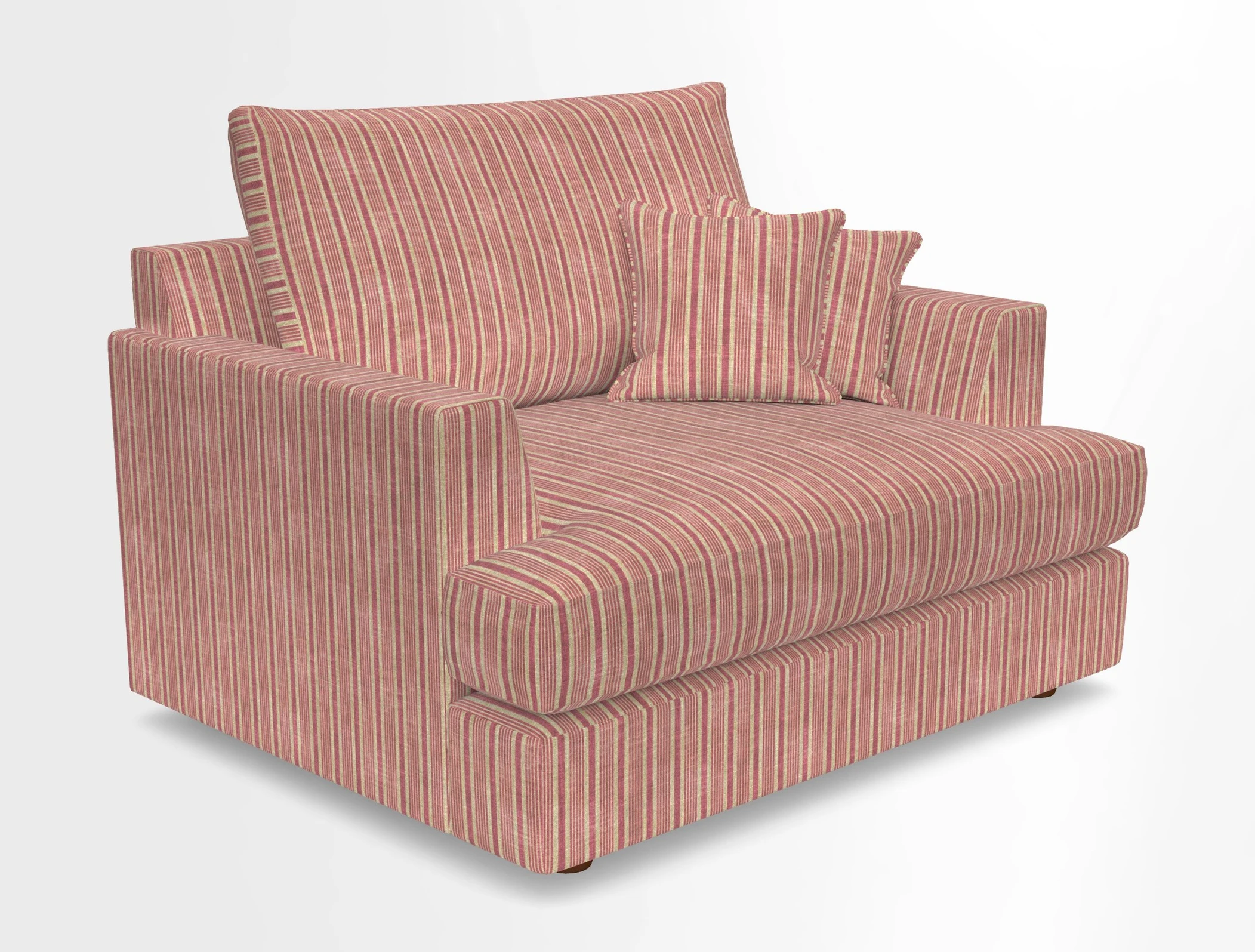 Slingsby Snuggler Fitted Cover Sofa in Two Tone Plain Biscuit.  Loose cover version available