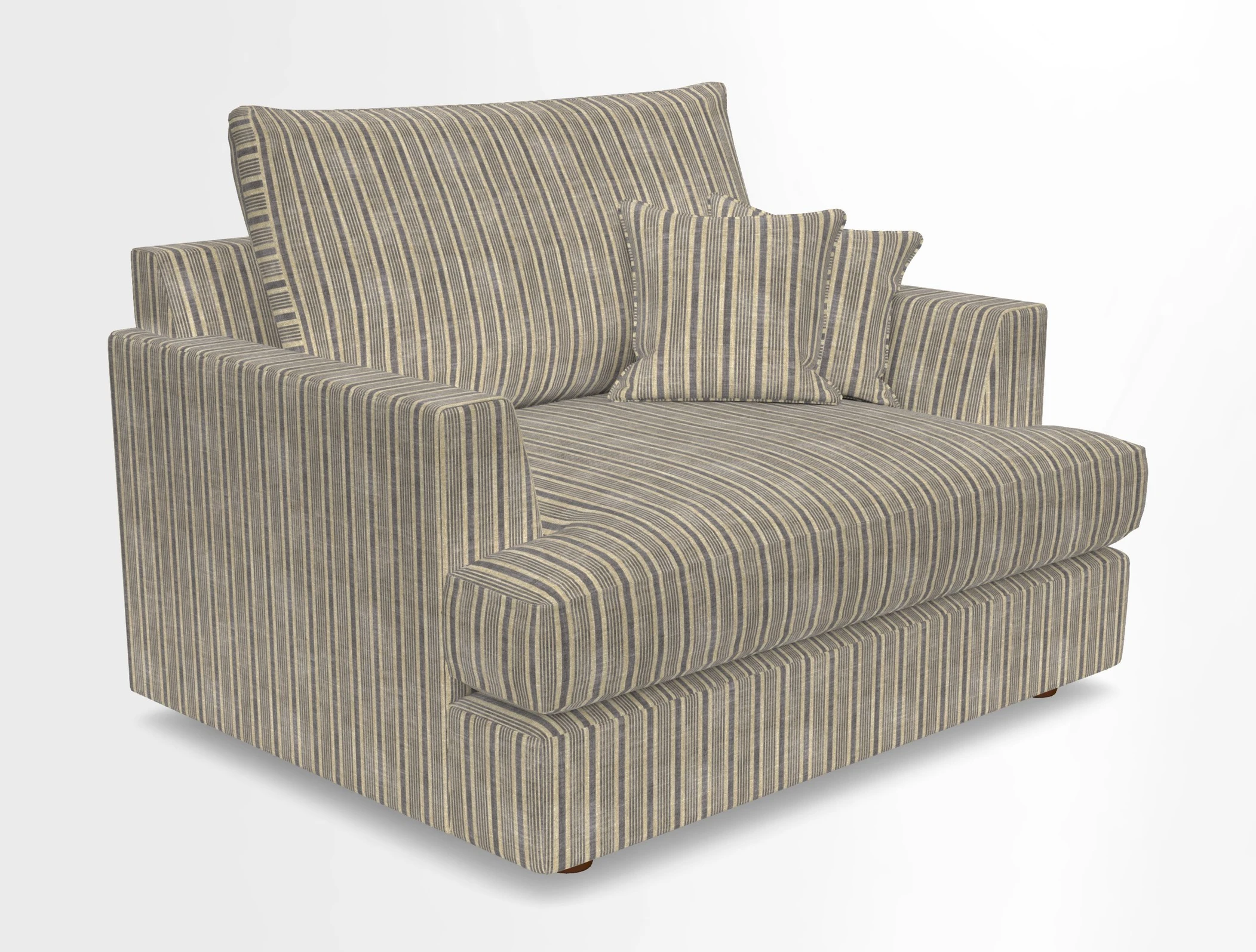 Slingsby Snuggler Fitted Cover Sofa in Two Tone Plain Biscuit.  Loose cover version available