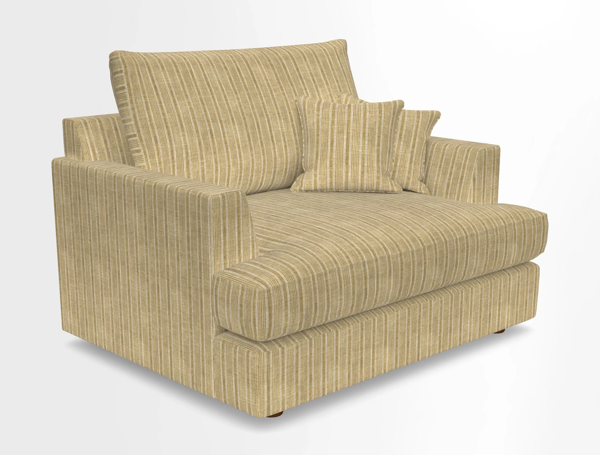 Slingsby Snuggler Fitted Cover Sofa in Two Tone Plain Biscuit.  Loose cover version available