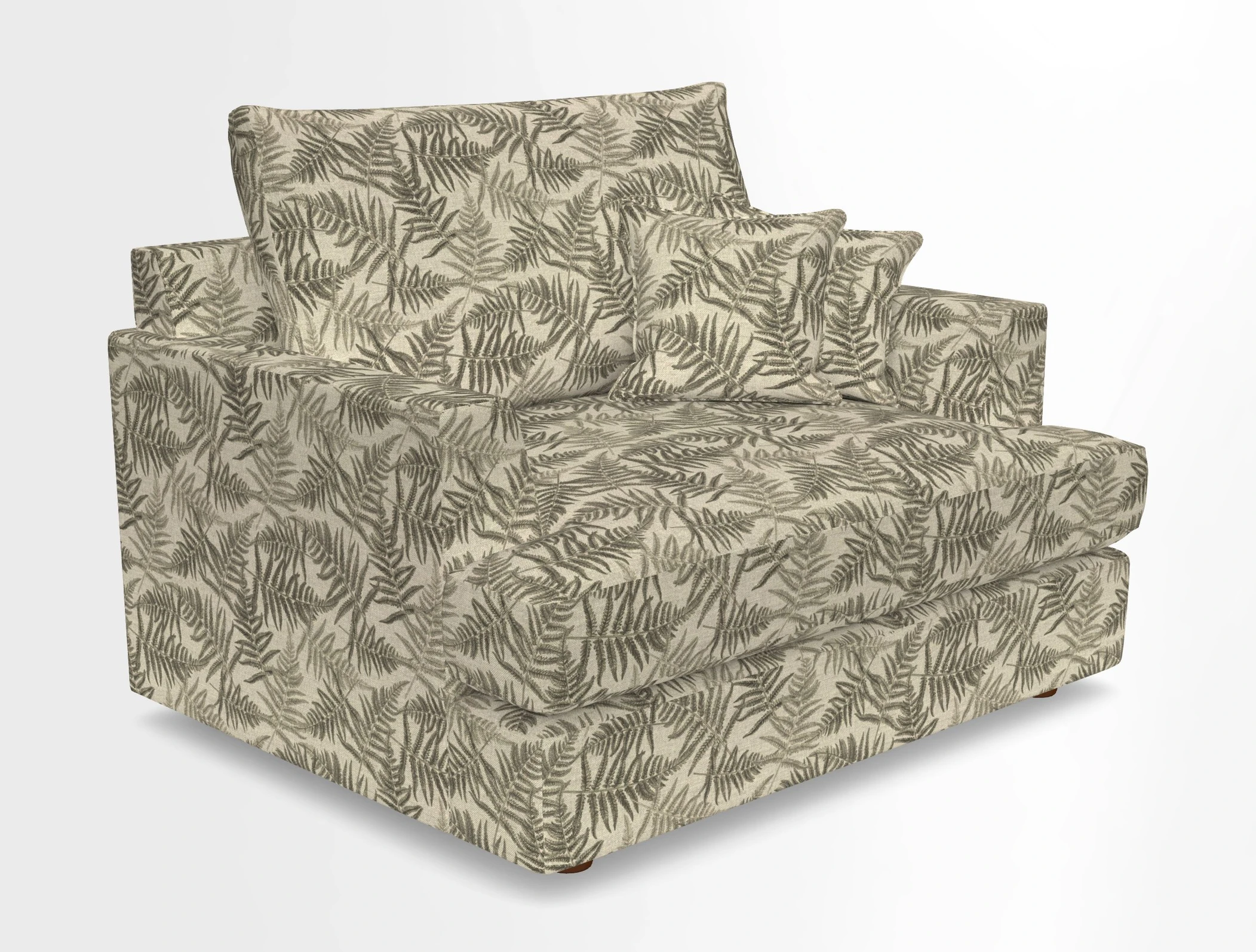 Slingsby Snuggler Fitted Cover Sofa in Two Tone Plain Biscuit.  Loose cover version available