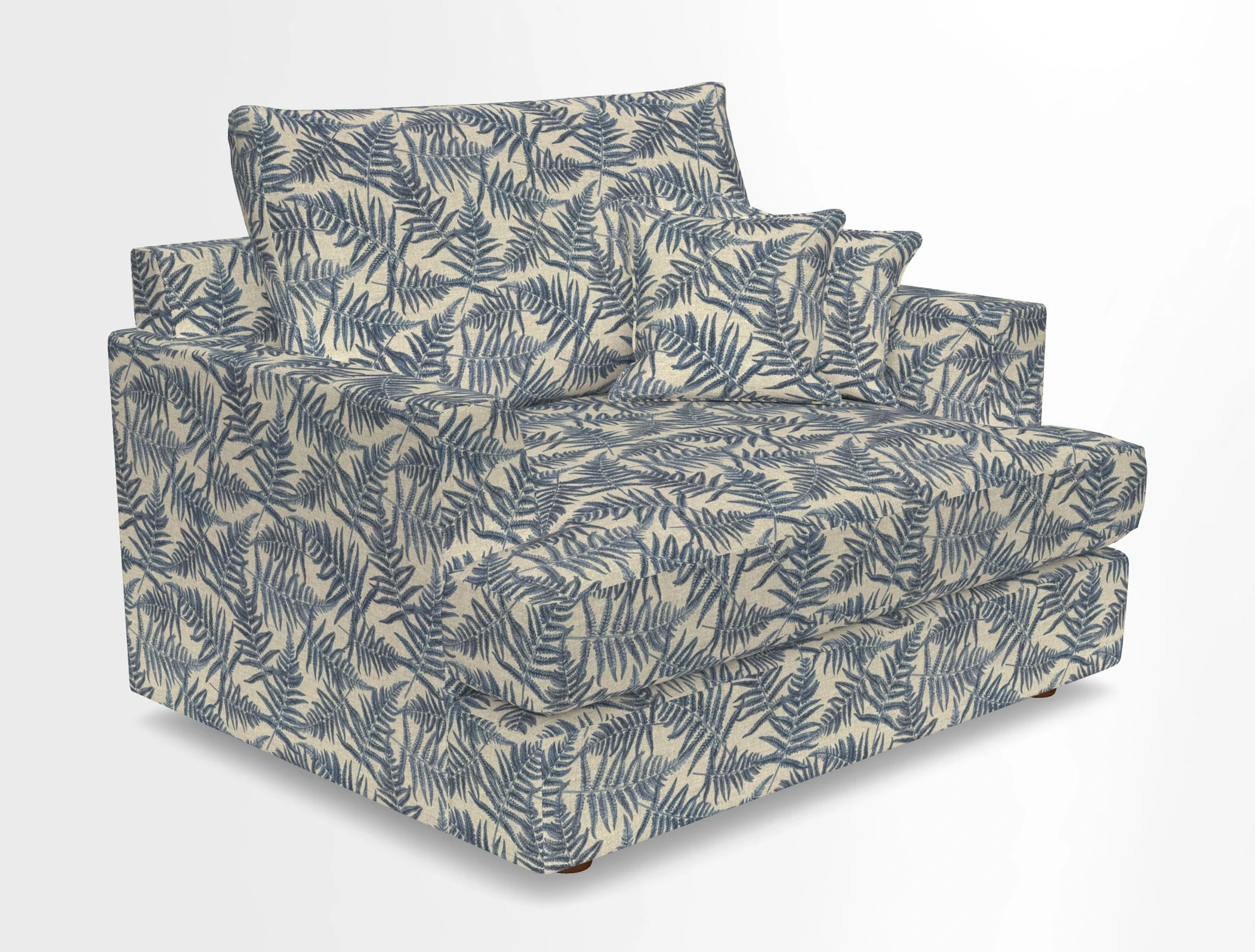 Slingsby Snuggler Fitted Cover Sofa in Two Tone Plain Biscuit.  Loose cover version available