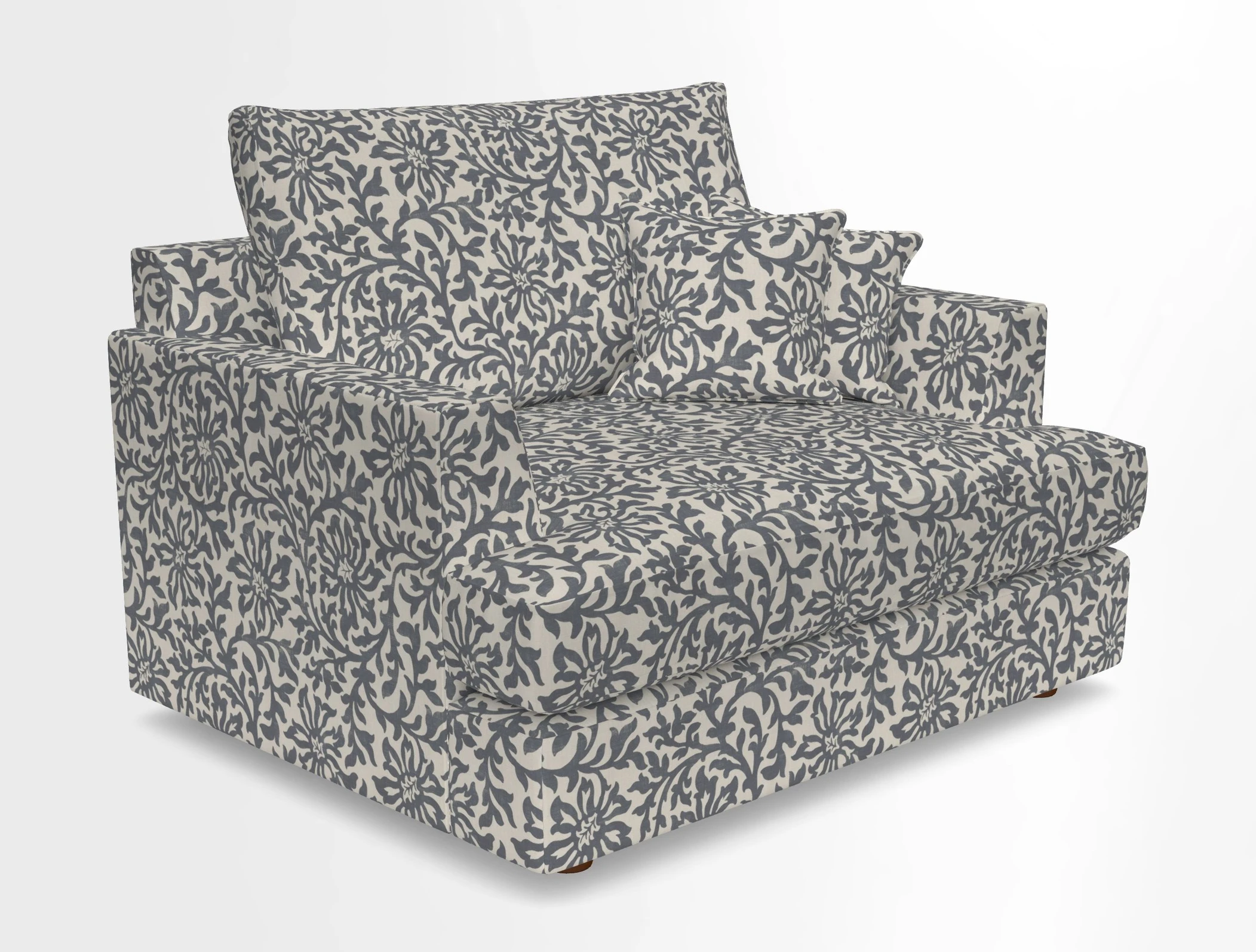 Slingsby Snuggler Fitted Cover Sofa in Two Tone Plain Biscuit.  Loose cover version available