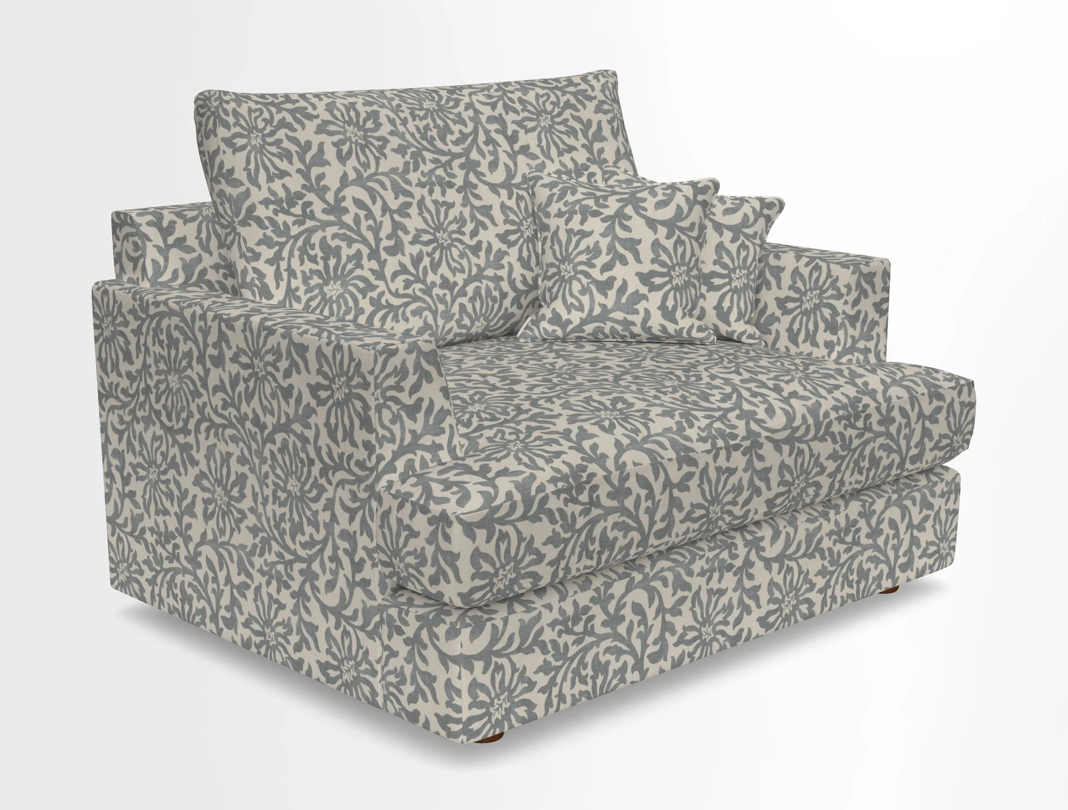 Slingsby Snuggler Fitted Cover Sofa in Two Tone Plain Biscuit.  Loose cover version available