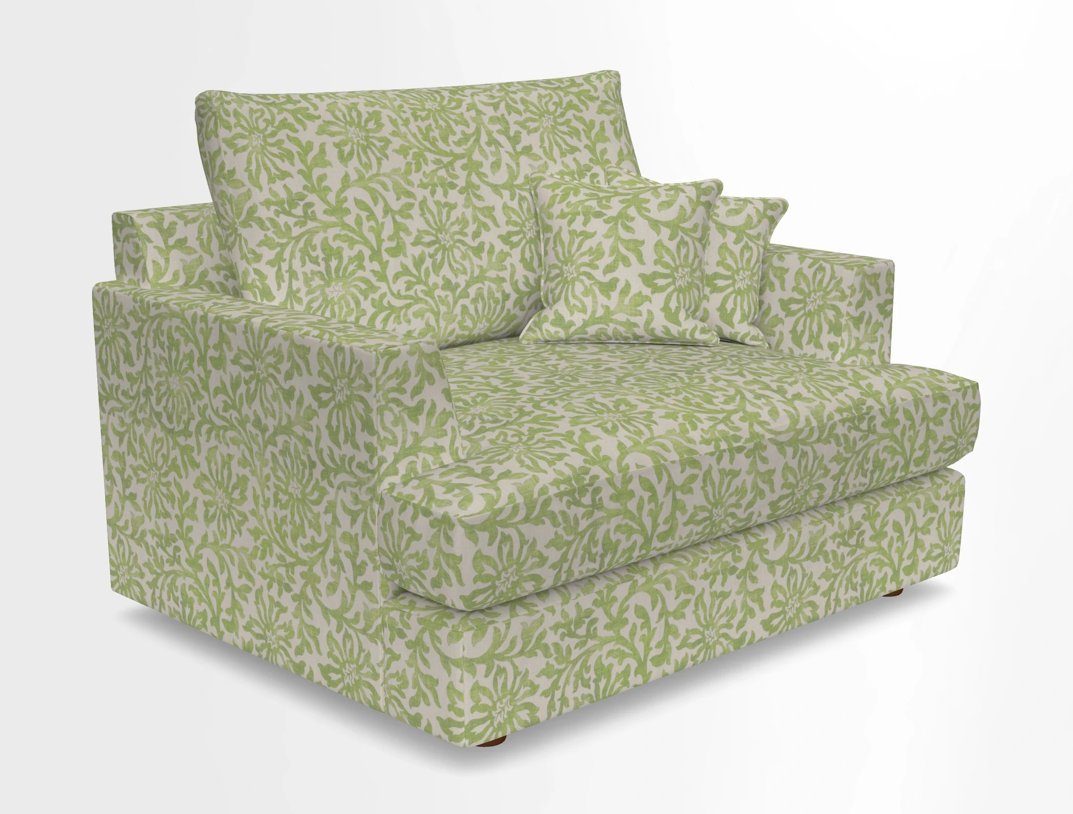 Slingsby Snuggler Fitted Cover Sofa in Two Tone Plain Biscuit.  Loose cover version available