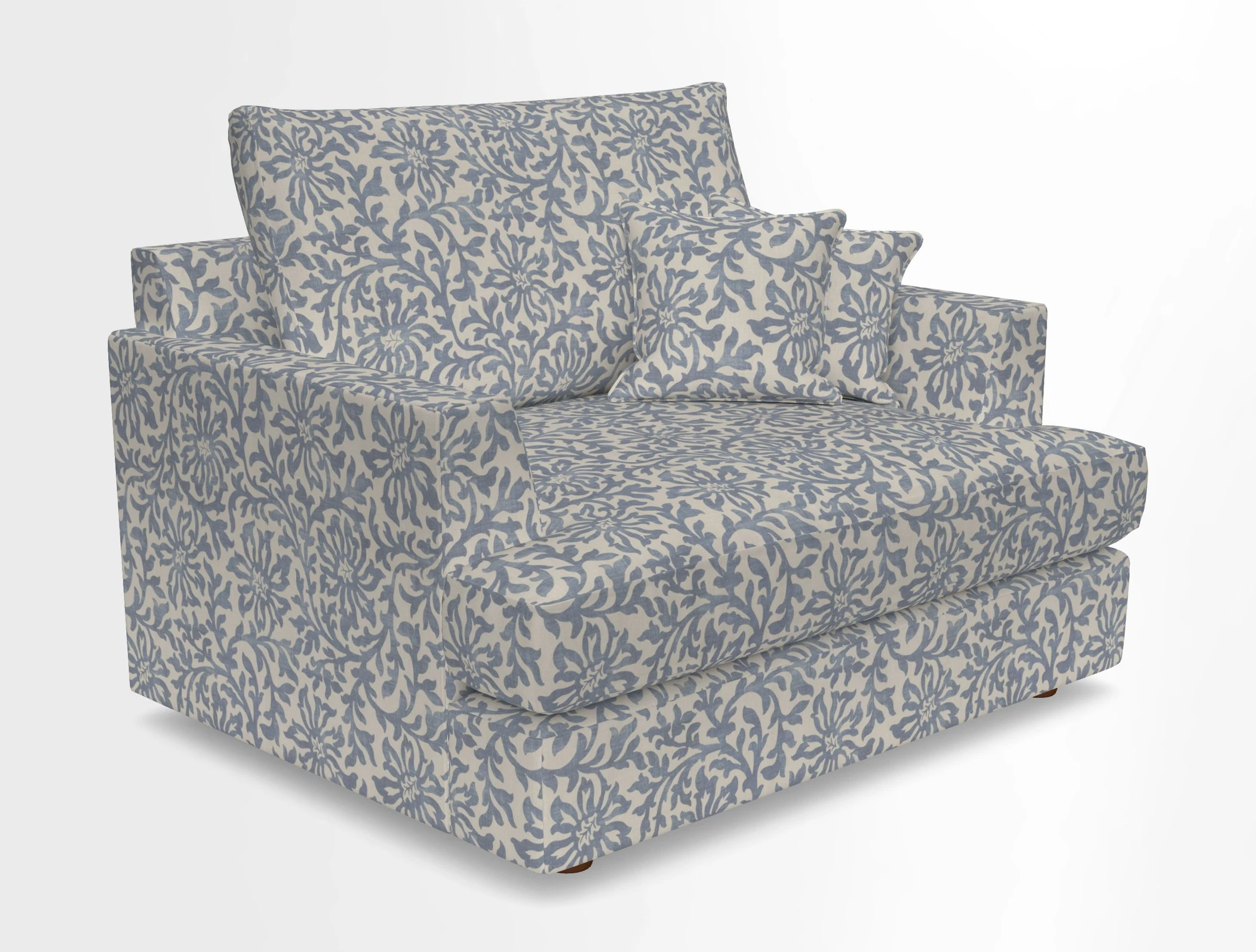 Slingsby Snuggler Fitted Cover Sofa in Two Tone Plain Biscuit.  Loose cover version available