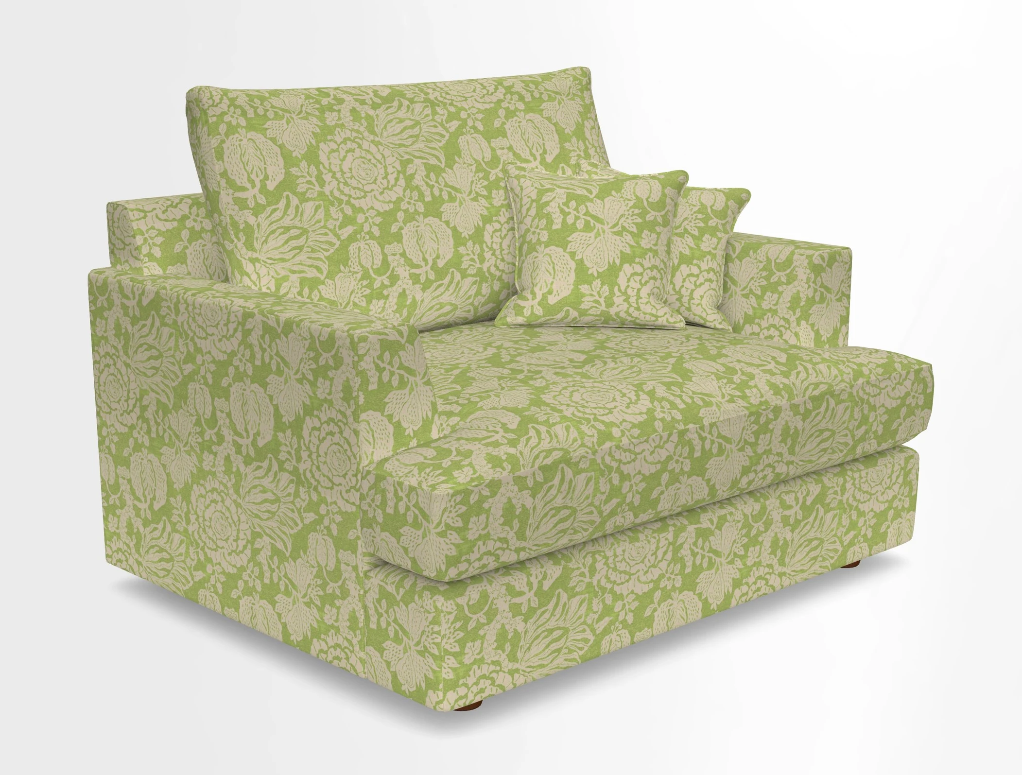 Slingsby Snuggler Fitted Cover Sofa in Two Tone Plain Biscuit.  Loose cover version available