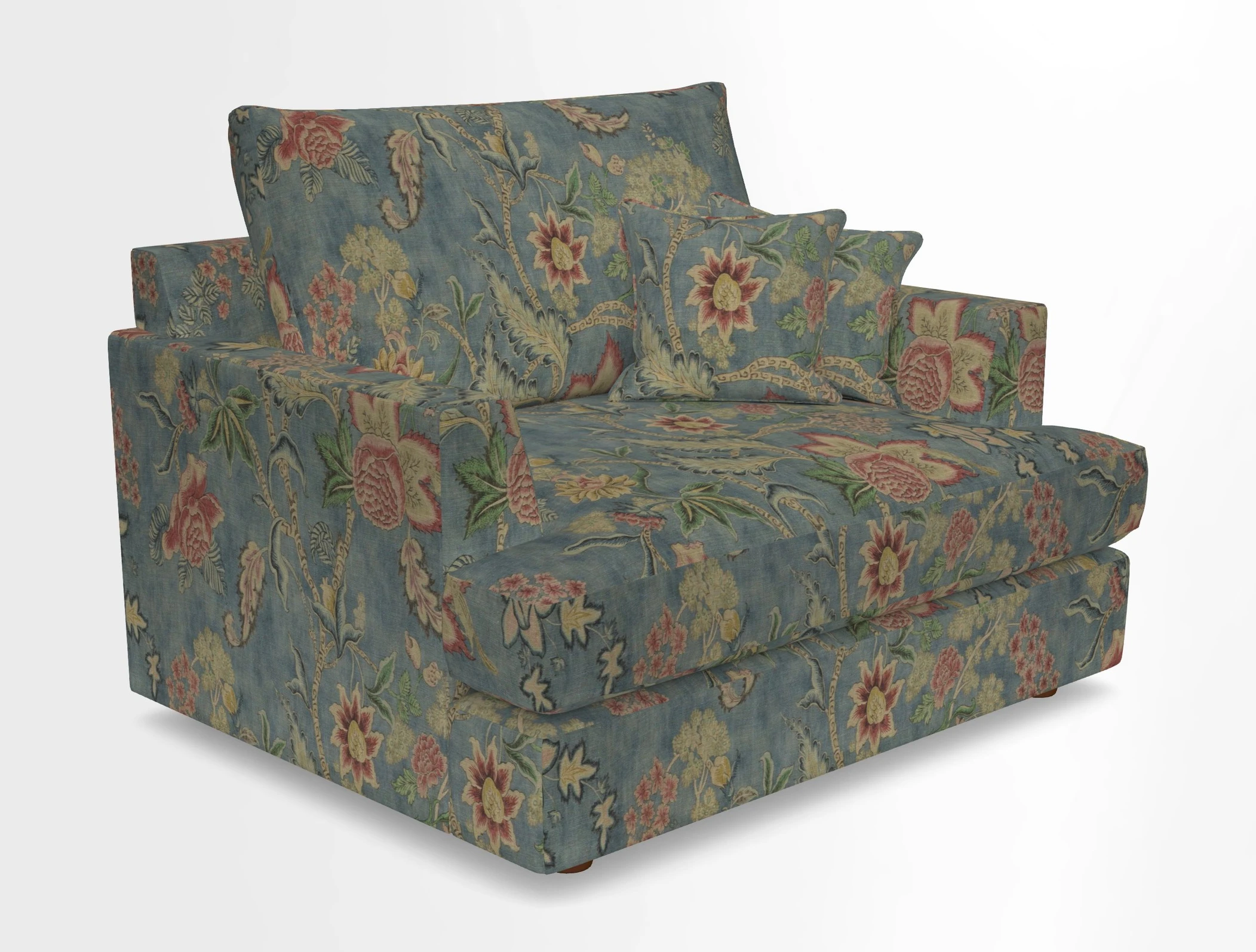 Slingsby Snuggler Fitted Cover Sofa in Two Tone Plain Biscuit.  Loose cover version available