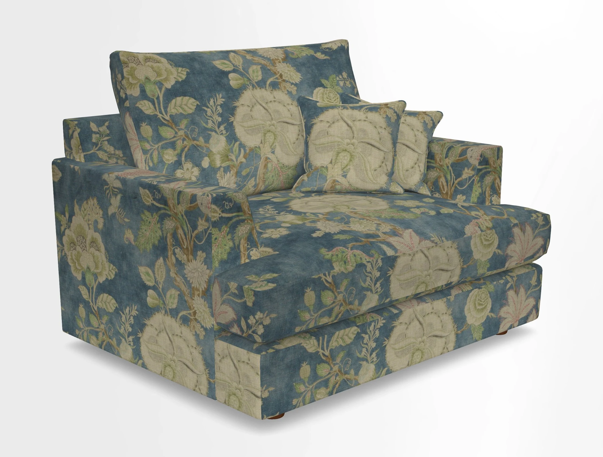 Slingsby Snuggler Fitted Cover Sofa in Two Tone Plain Biscuit.  Loose cover version available