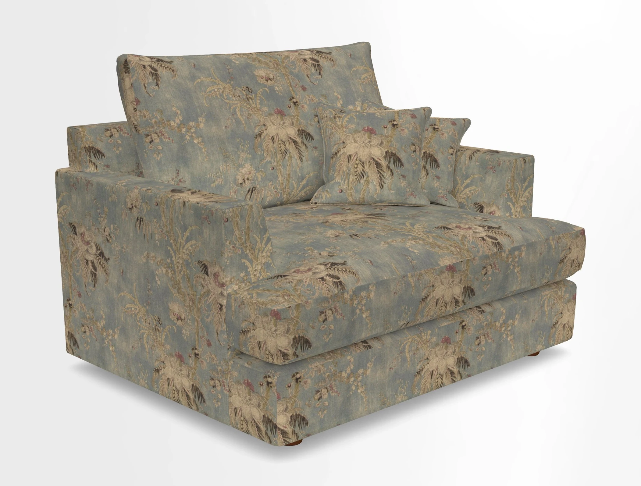 Slingsby Snuggler Fitted Cover Sofa in Two Tone Plain Biscuit.  Loose cover version available