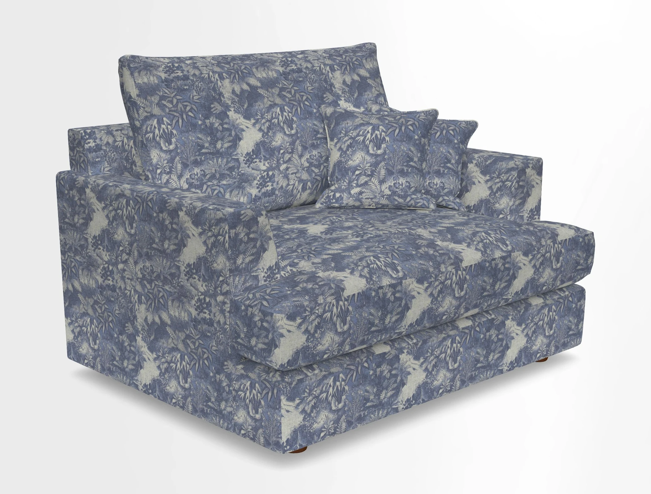 Slingsby Snuggler Fitted Cover Sofa in Two Tone Plain Biscuit.  Loose cover version available