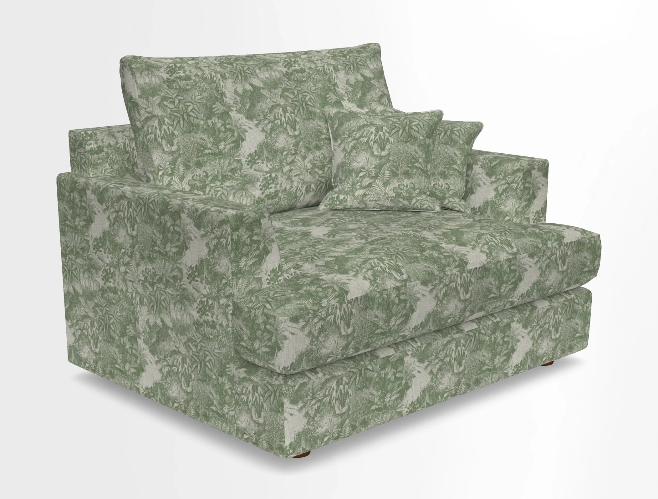 Slingsby Snuggler Fitted Cover Sofa in Two Tone Plain Biscuit.  Loose cover version available