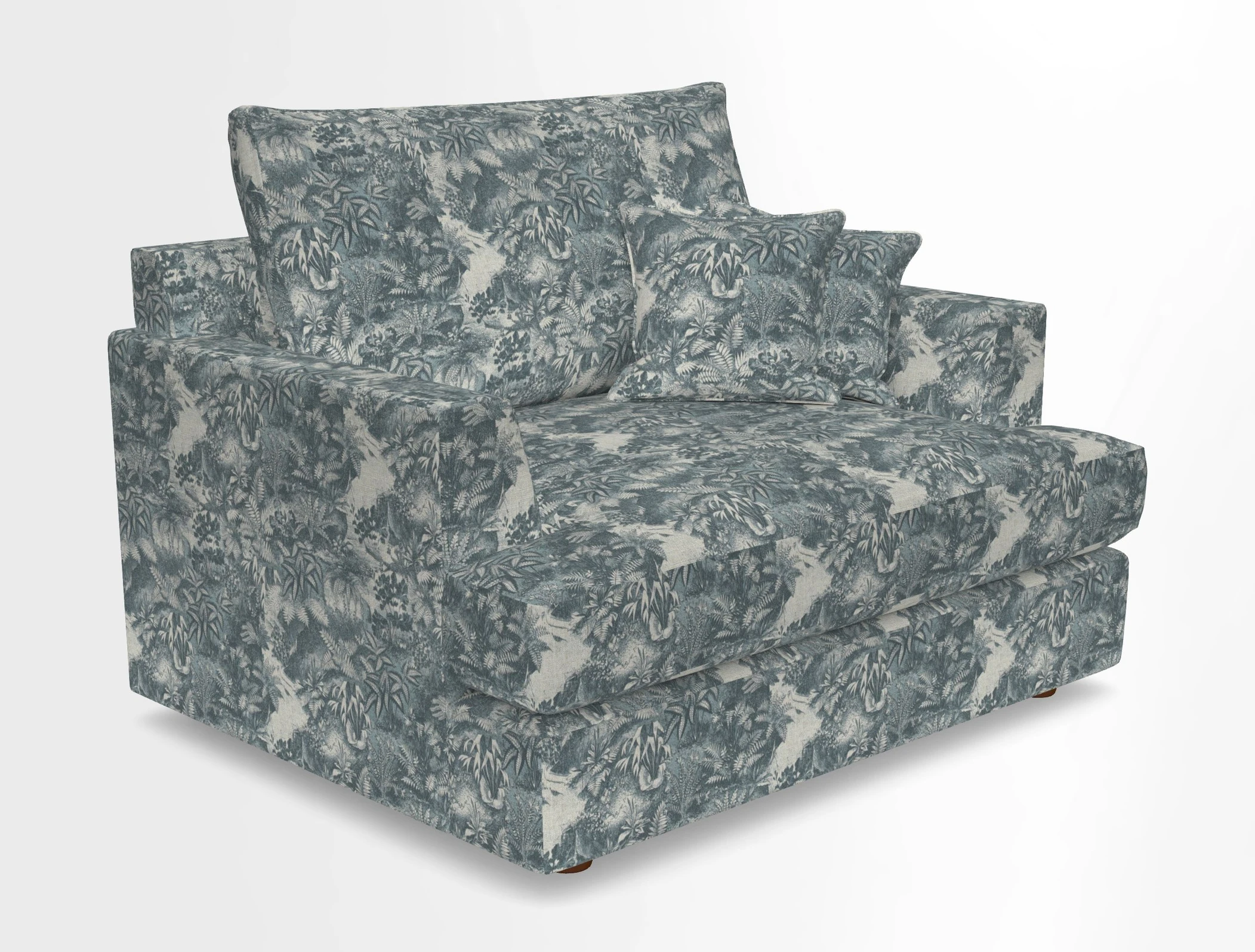 Slingsby Snuggler Fitted Cover Sofa in Two Tone Plain Biscuit.  Loose cover version available