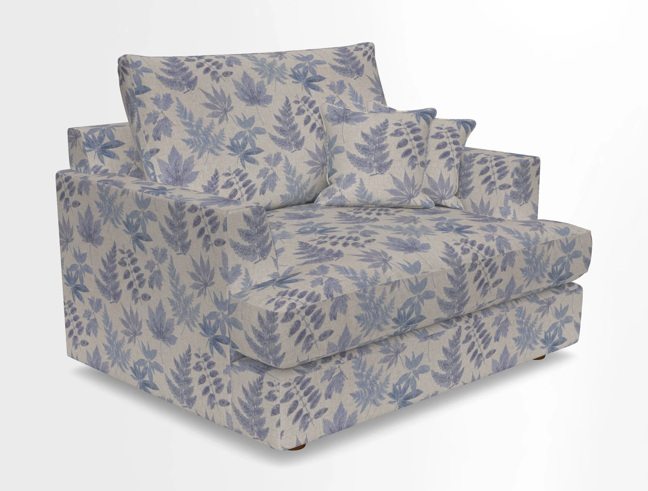 Slingsby Snuggler Fitted Cover Sofa in Two Tone Plain Biscuit.  Loose cover version available