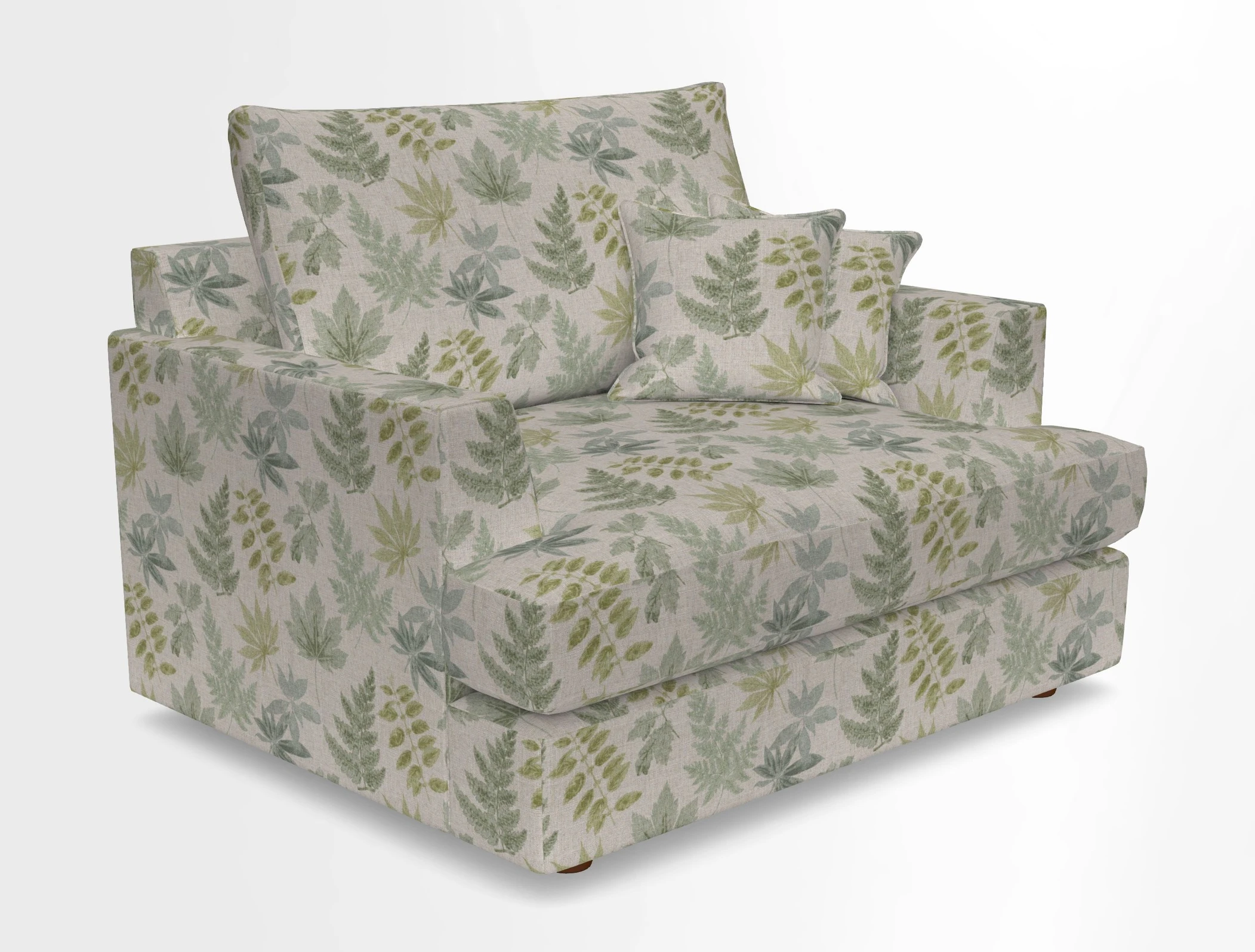 Slingsby Snuggler Fitted Cover Sofa in Two Tone Plain Biscuit.  Loose cover version available