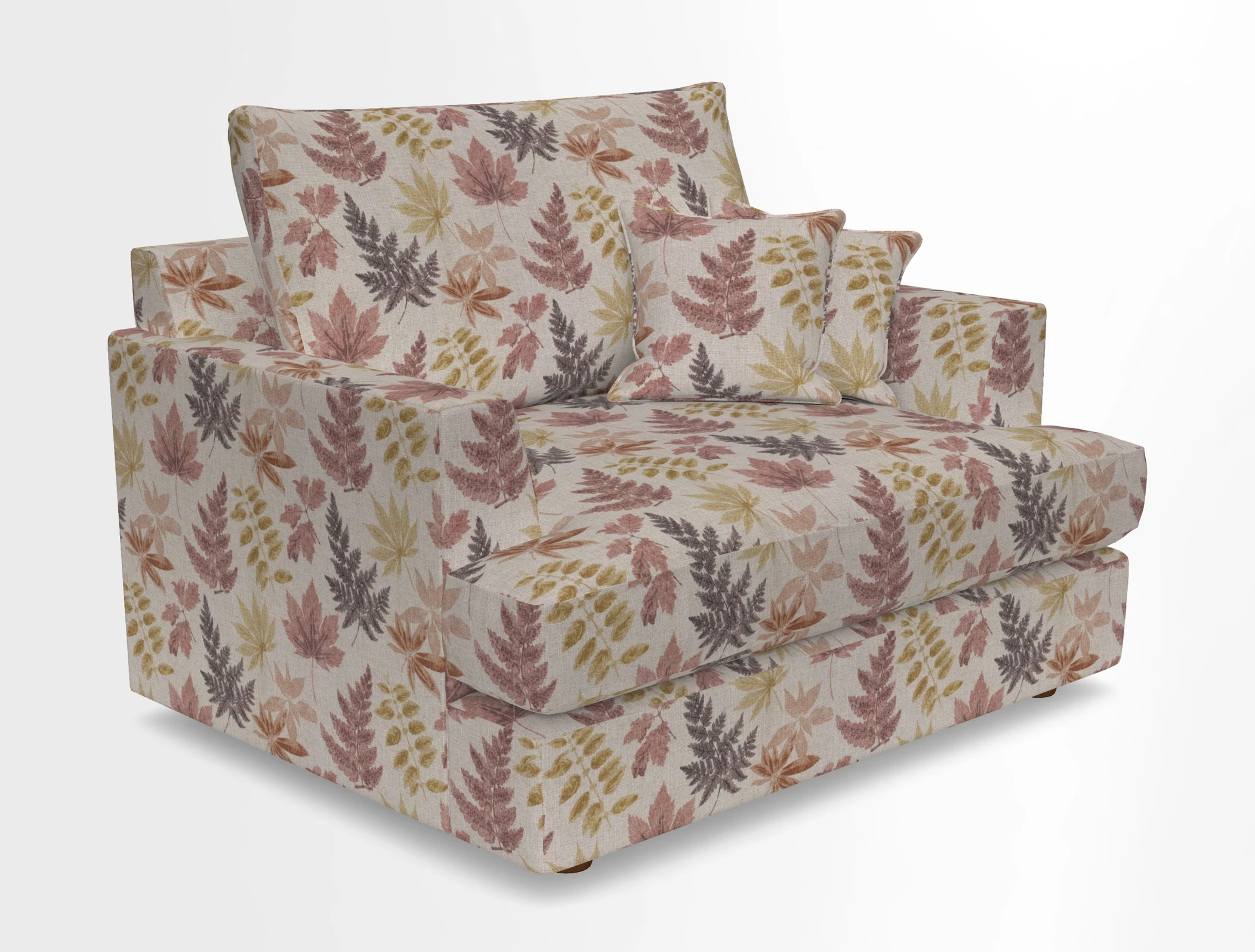 Slingsby Snuggler Fitted Cover Sofa in Two Tone Plain Biscuit.  Loose cover version available