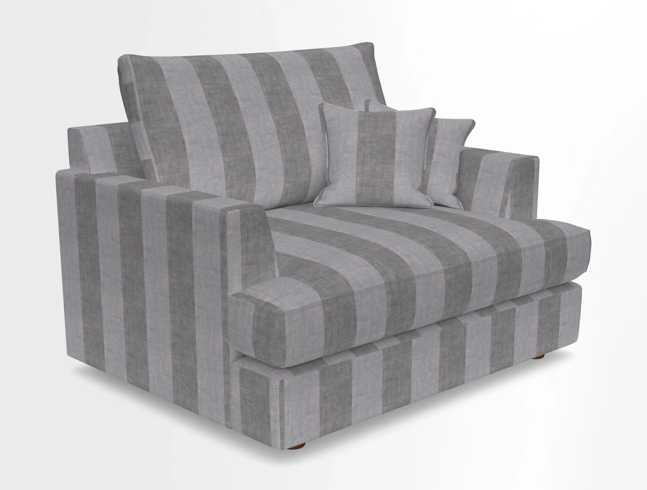 Slingsby Snuggler Fitted Cover Sofa in Two Tone Plain Biscuit.  Loose cover version available
