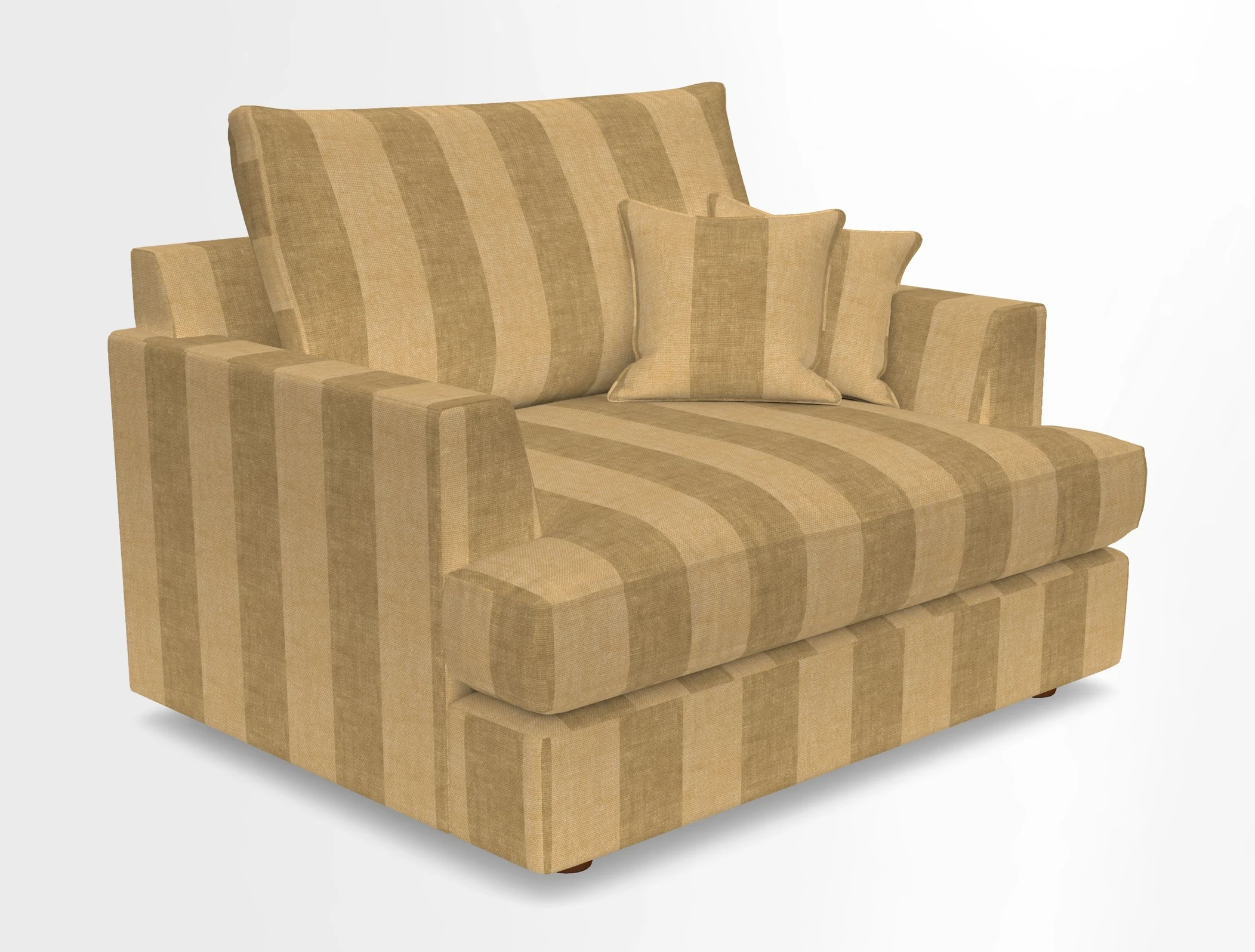 Slingsby Snuggler Fitted Cover Sofa in Two Tone Plain Biscuit.  Loose cover version available
