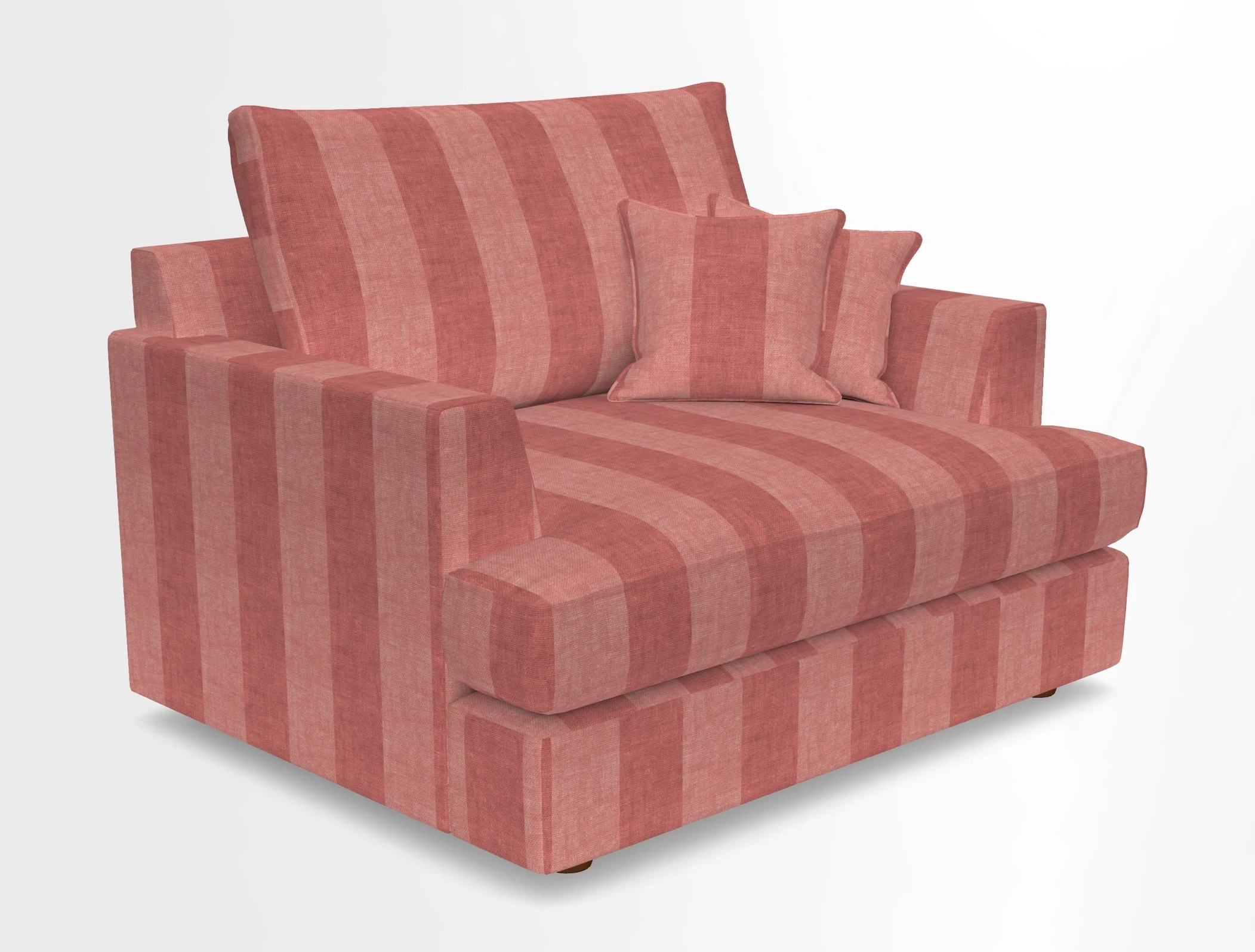 Slingsby Snuggler Fitted Cover Sofa in Two Tone Plain Biscuit.  Loose cover version available