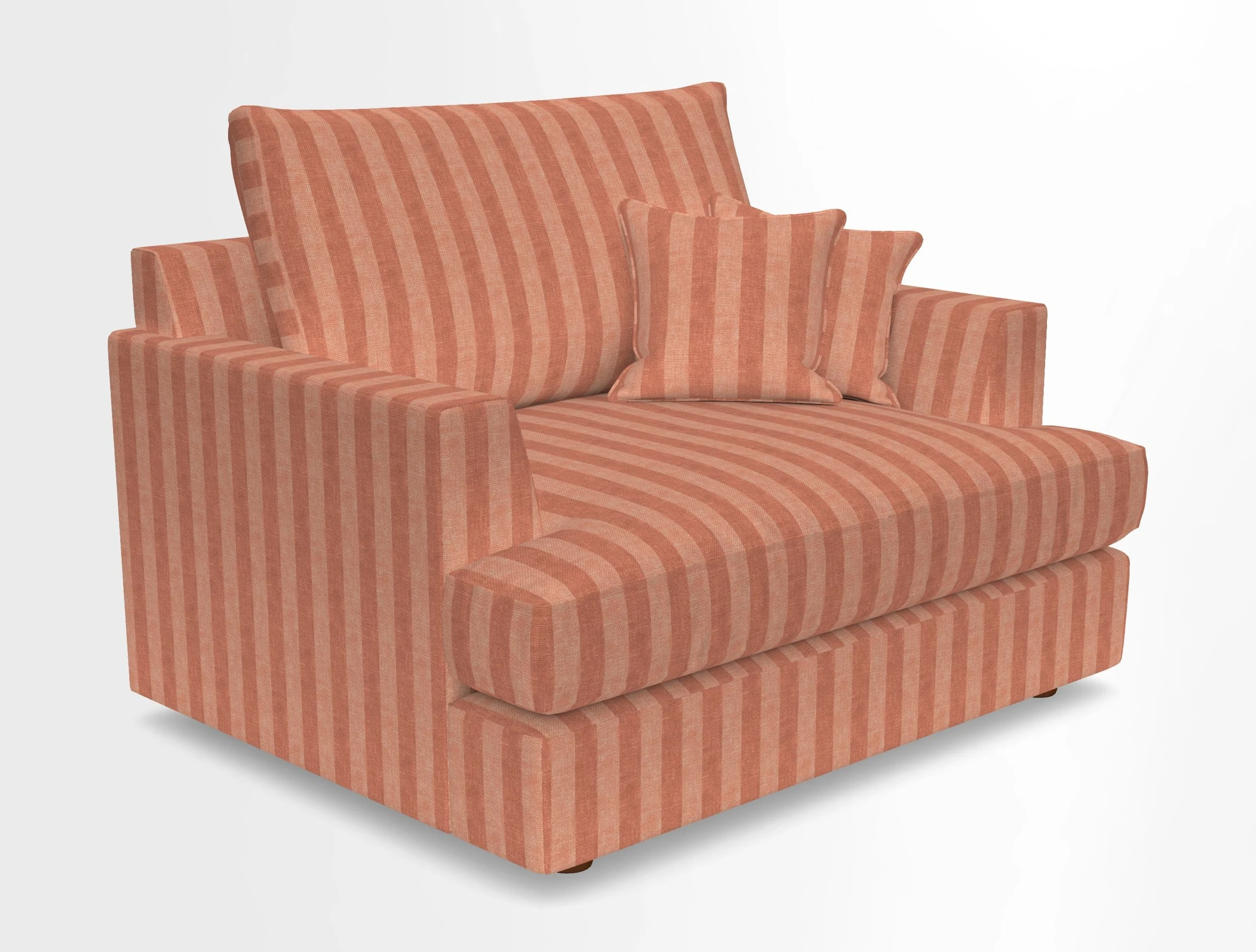 Slingsby Snuggler Fitted Cover Sofa in Two Tone Plain Biscuit.  Loose cover version available