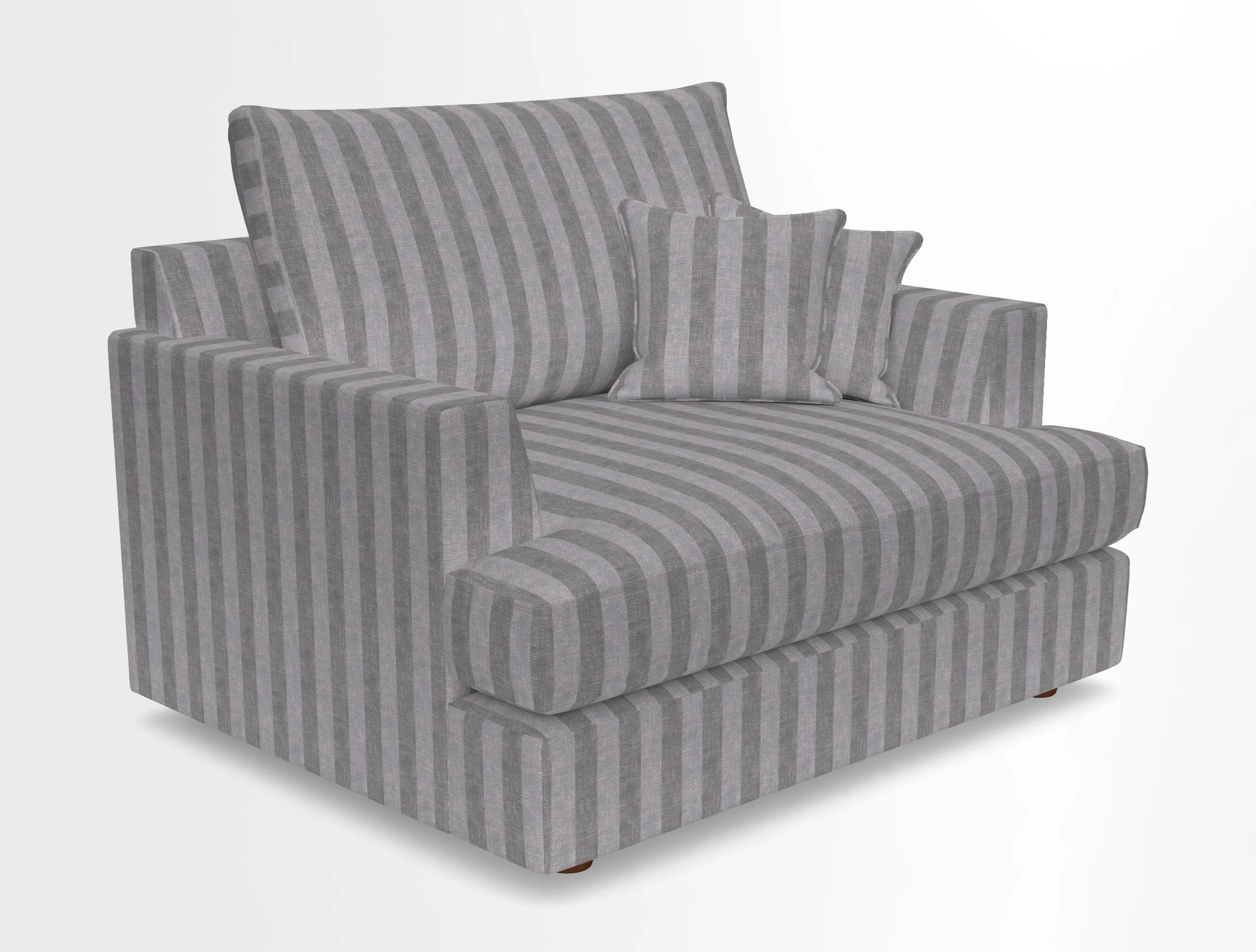 Slingsby Snuggler Fitted Cover Sofa in Two Tone Plain Biscuit.  Loose cover version available
