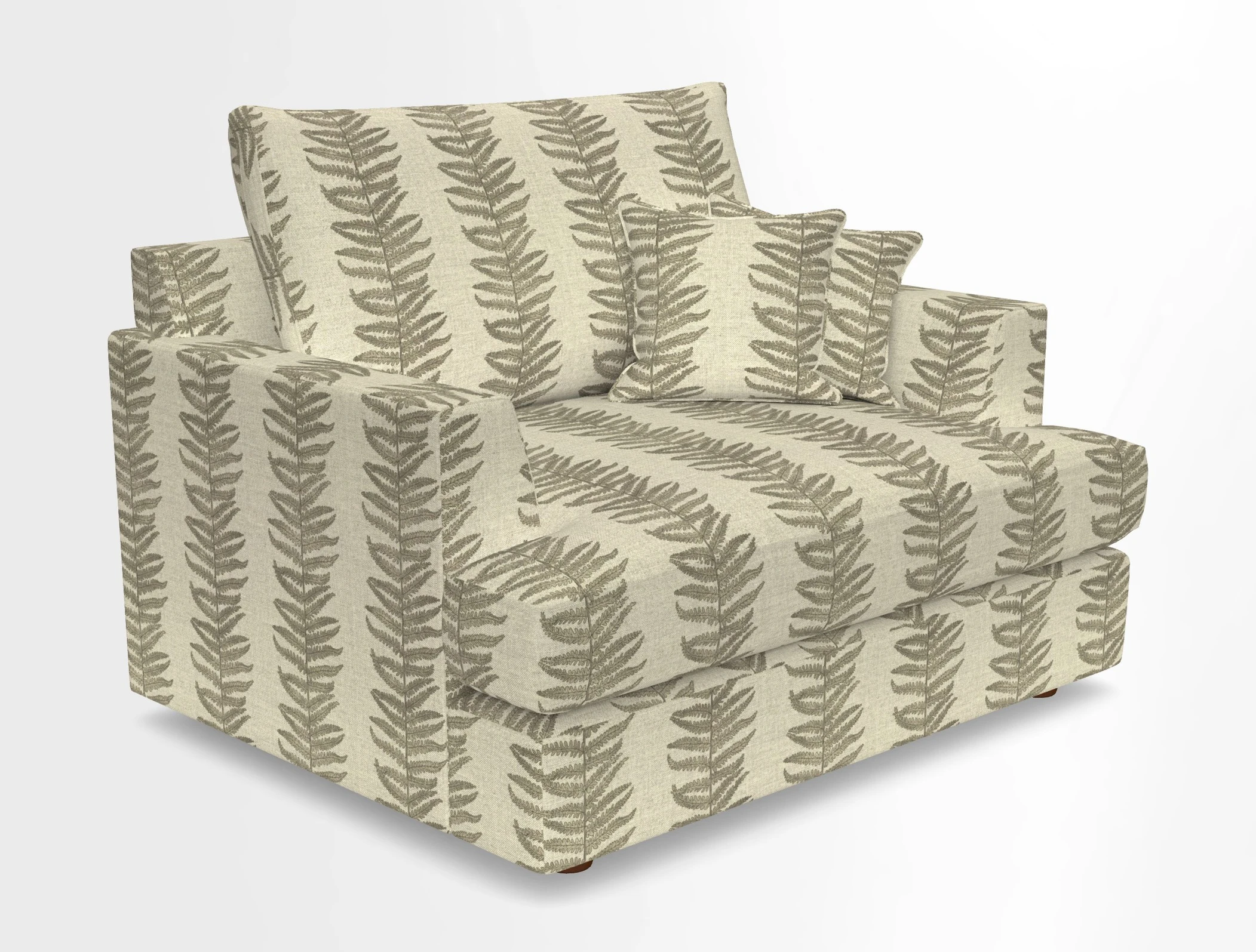 Slingsby Snuggler Fitted Cover Sofa in Two Tone Plain Biscuit.  Loose cover version available